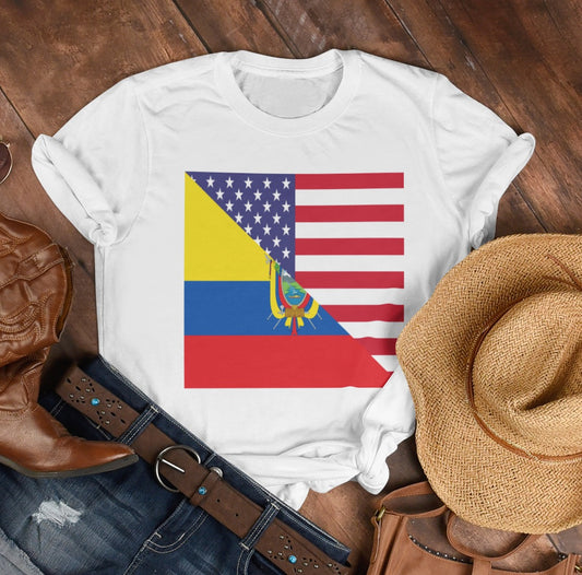 Peru Ecuador Flag Shirt | Peruvian Ecuadorian Men Women TShirt