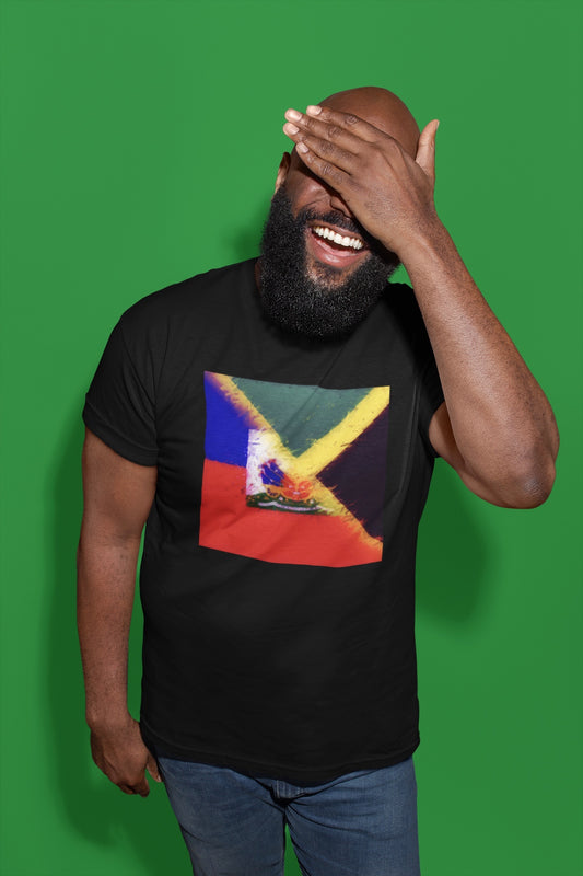 Haitian Jamaican Flag Tee | Haiti Jamaica Shirt