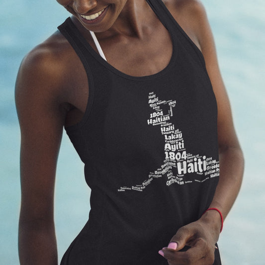 Women’s Neg Mawon Haitian Racerback Tank Top | Neg Marron Haiti Shirt