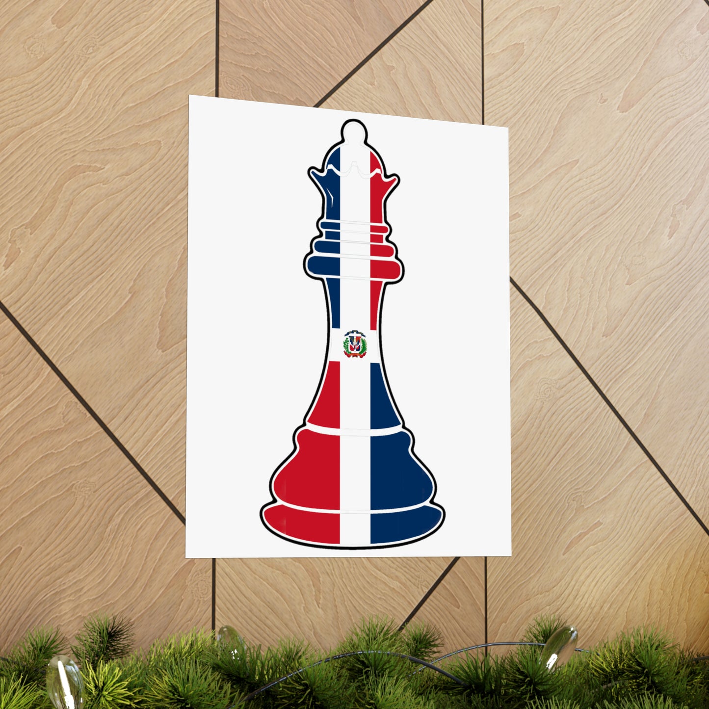 Dominican Republic Queen Flag Chess Piece DR Premium Matte Poster