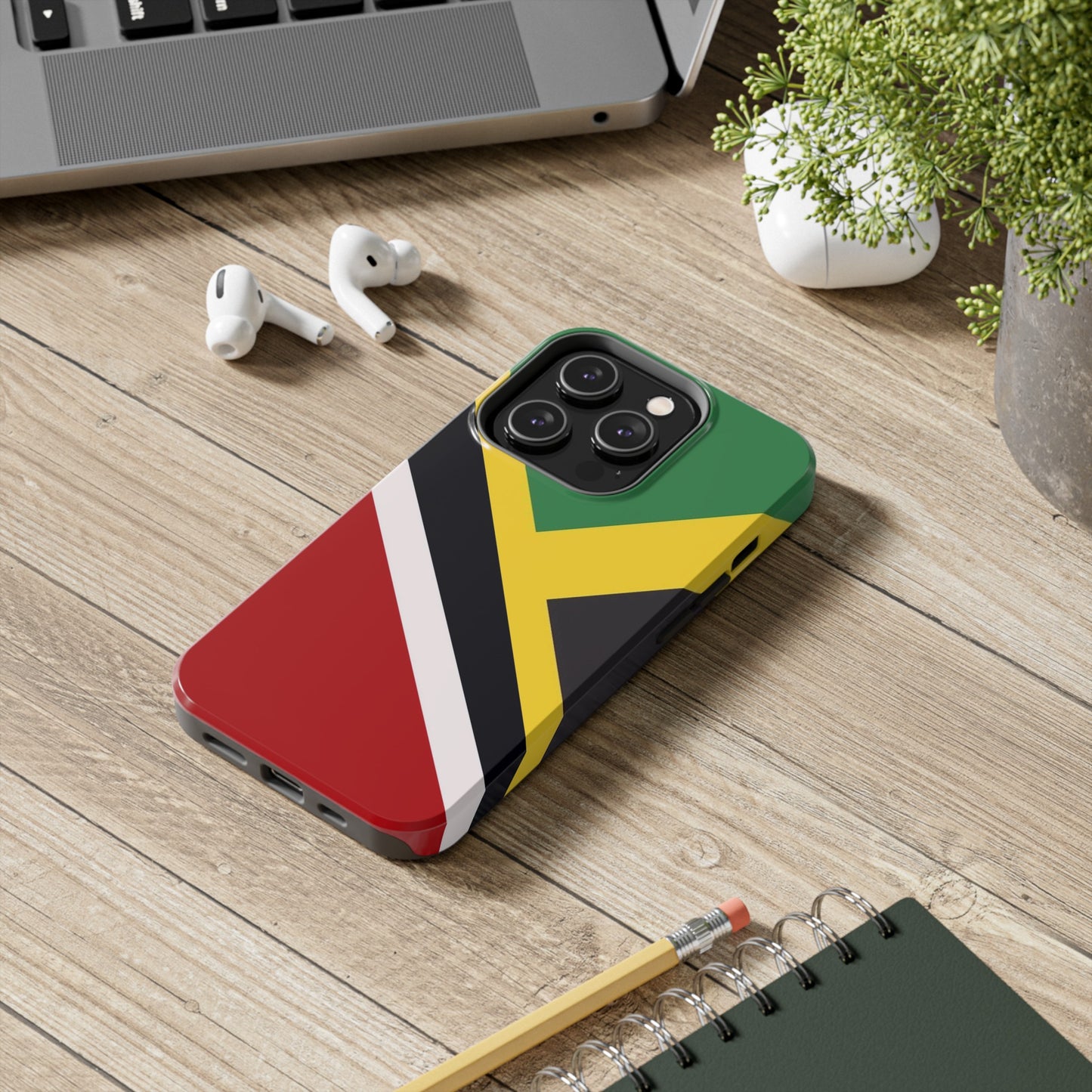 Jamaica Trinidad Flag Jamaican Trini Tough Phone Cases