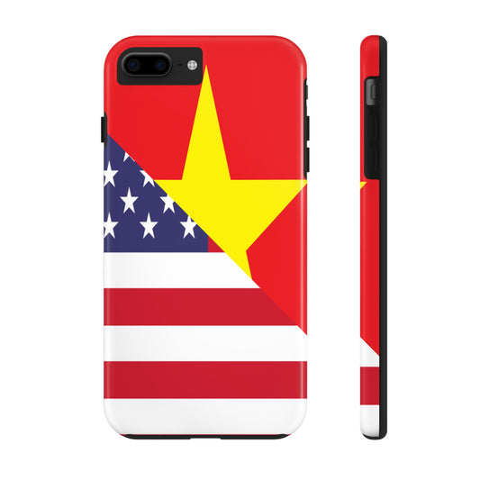 Vietnamese American Flag Half Vietnam USA Tough Phone Cases