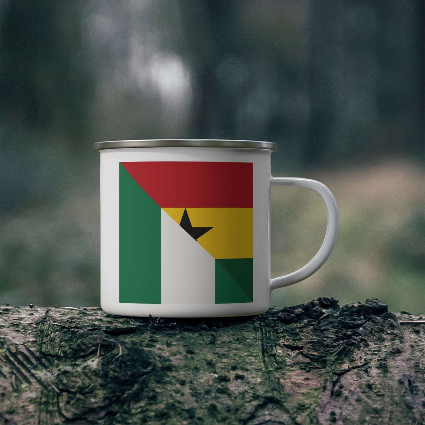 Nigerian Ghanaian Flag Nigeria Ghana Naija 12oz Enamel Mug