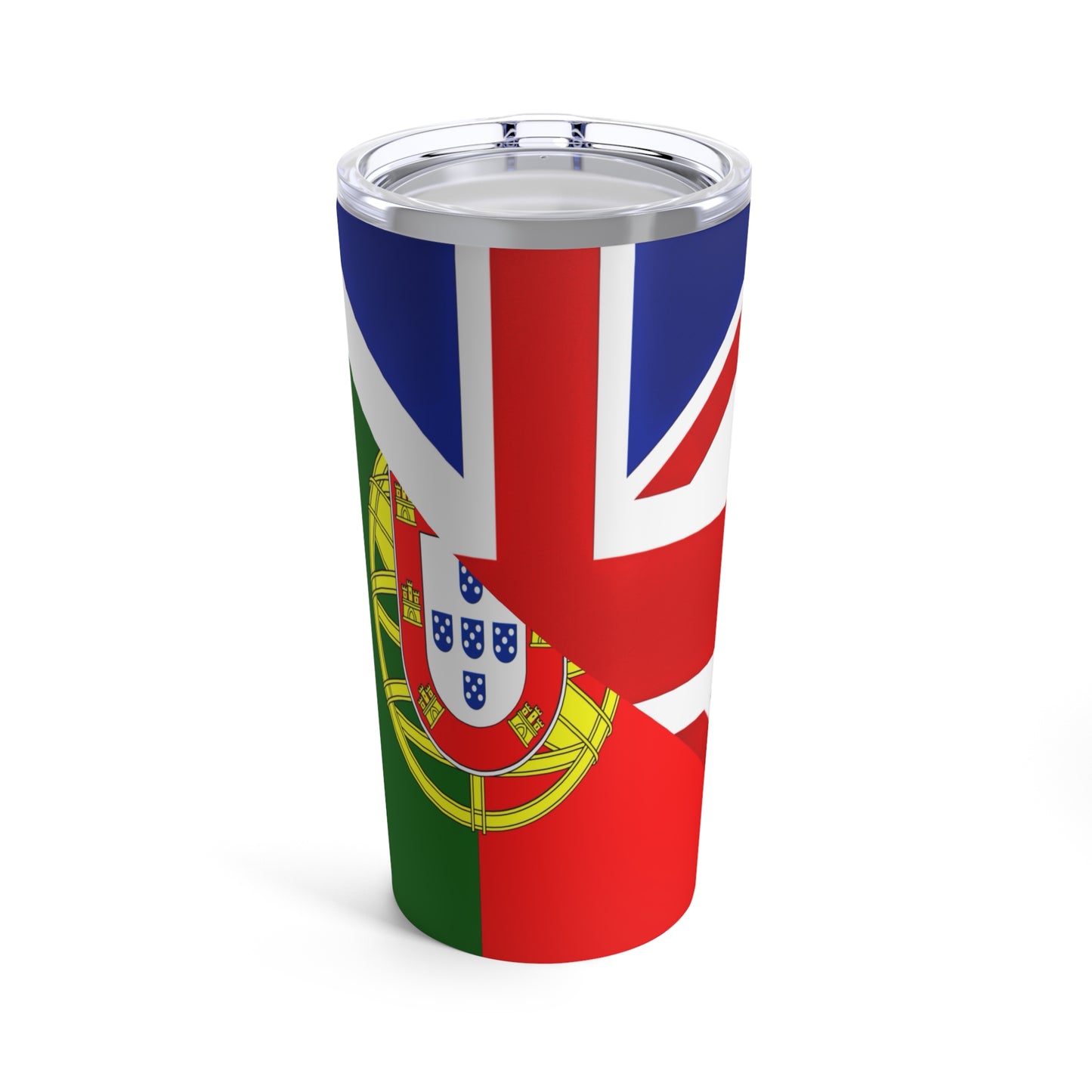 Portugues English Flag Portugal Union Jack Great Britain Tumbler 20oz Beverage Container