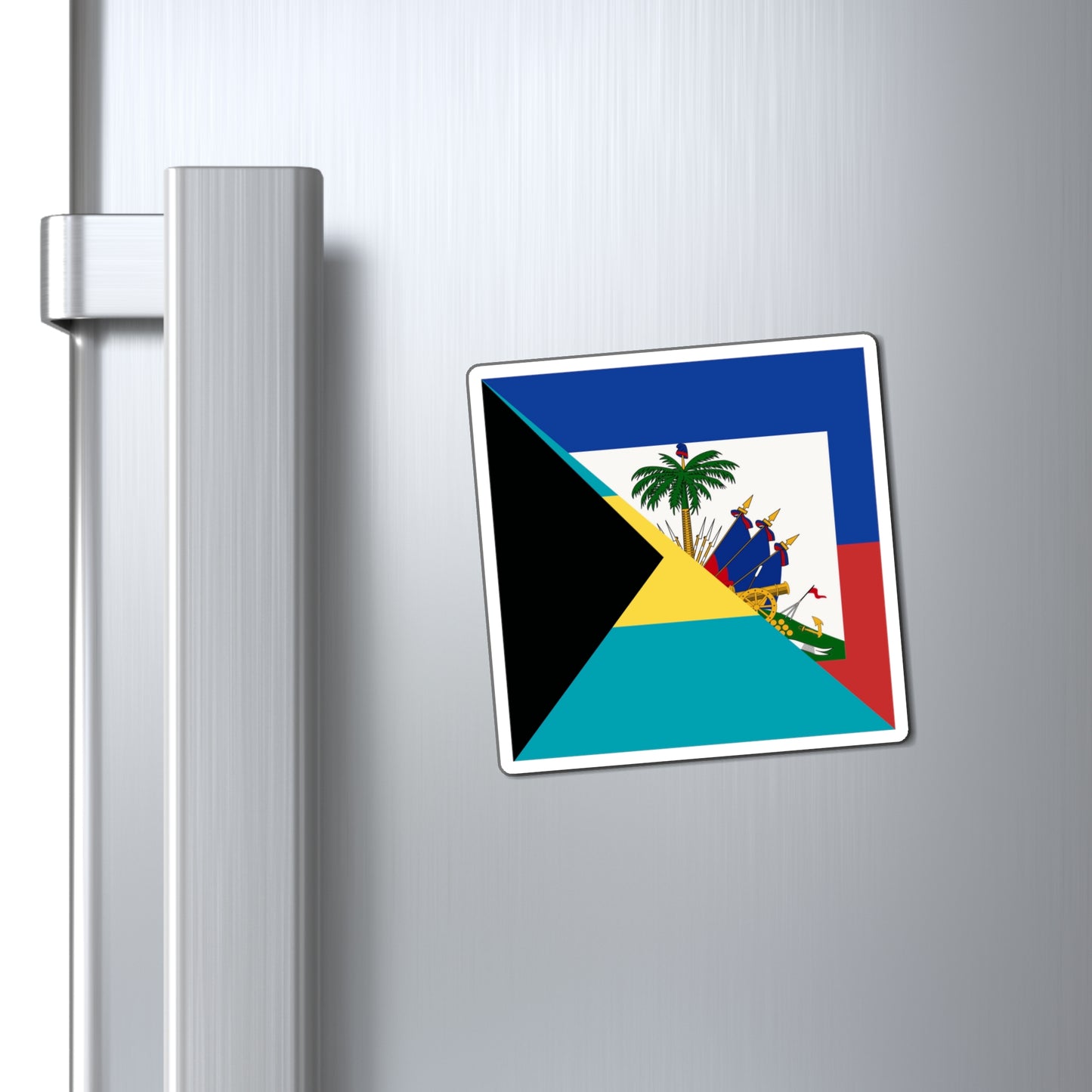 Haiti Bahamas Flag | Half Haitian Bahamian Flag Magnet