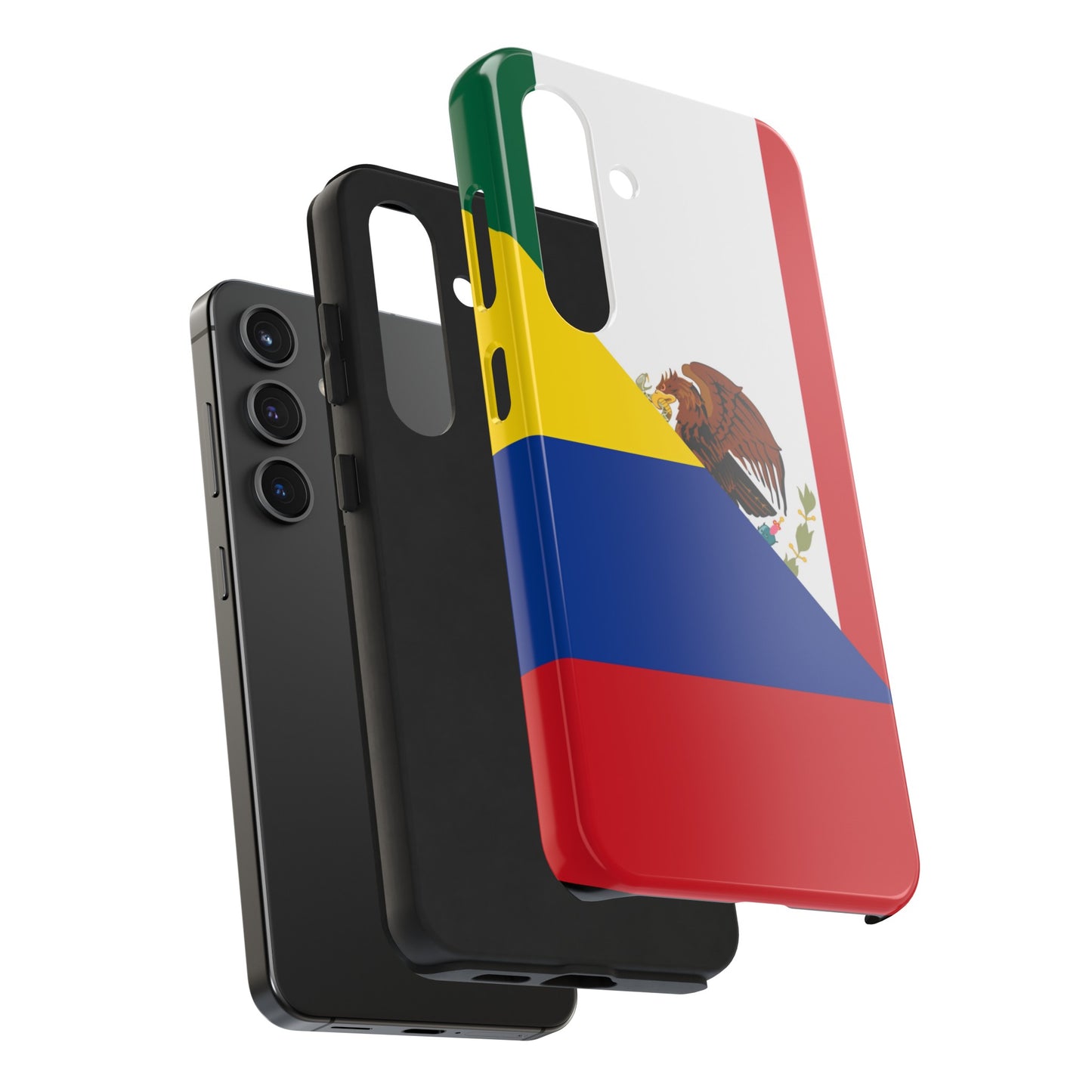 Mexican Colombian Flag Half Mexico Colombia Tough Phone Cases