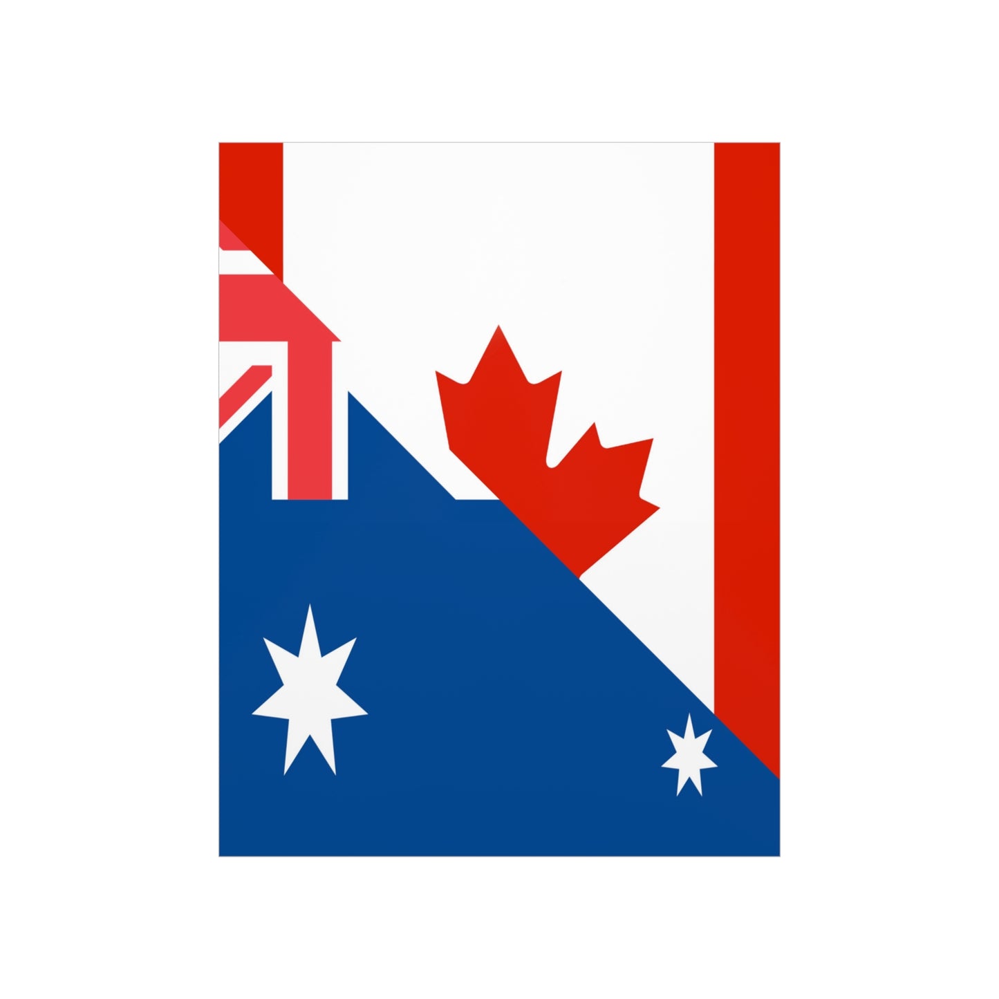 Australian Canadian Flag Half Australia Canada Premium Matte Poster