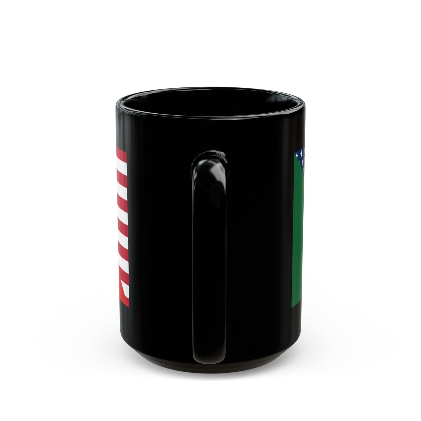 Portugal American Flag Half Portuguese USA Black Mug (11oz, 15oz)