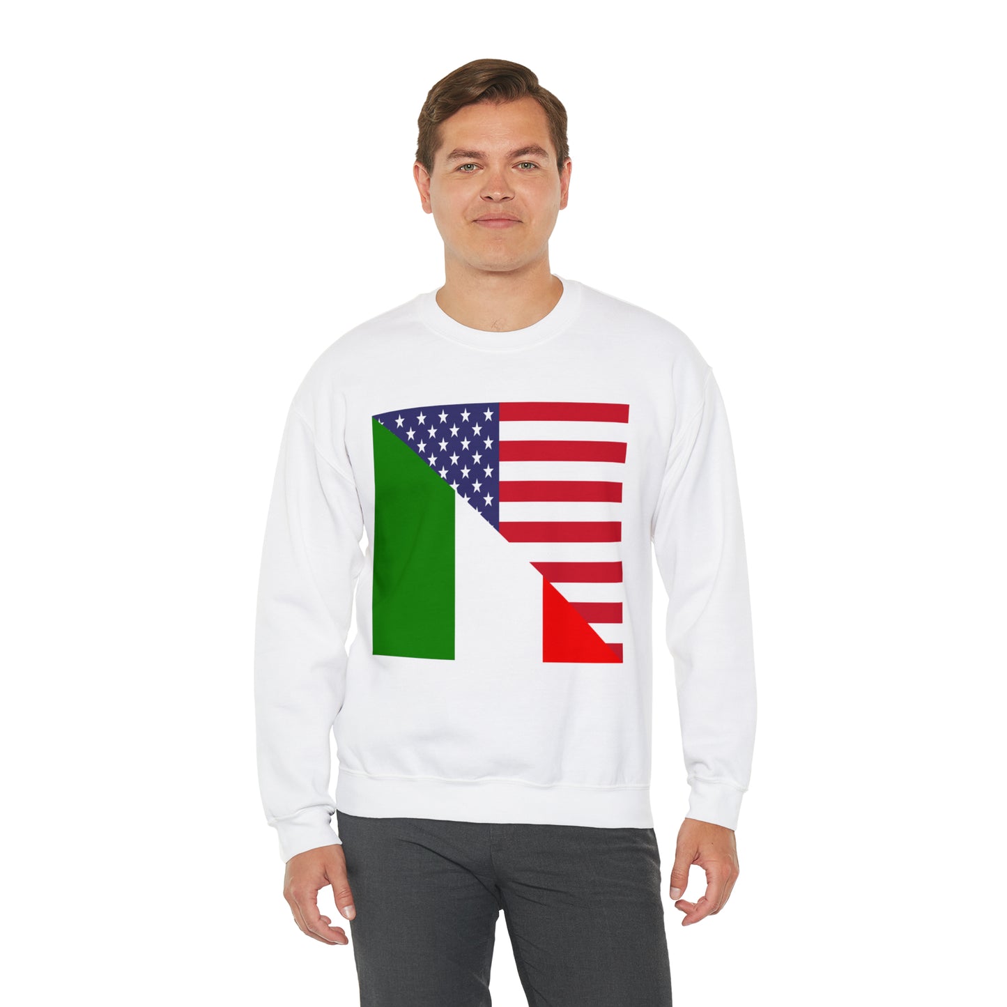 Italian American Flag Italy Italiano USA Unisex Sweatshirt