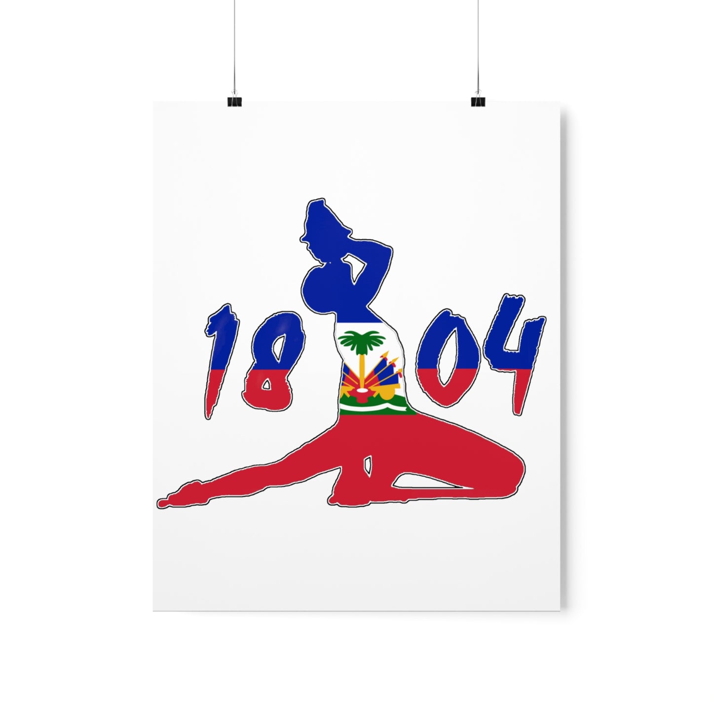 Neg Mawon 1804 Haitian Flag Black Maroon Haiti Independence Premium Matte Poster