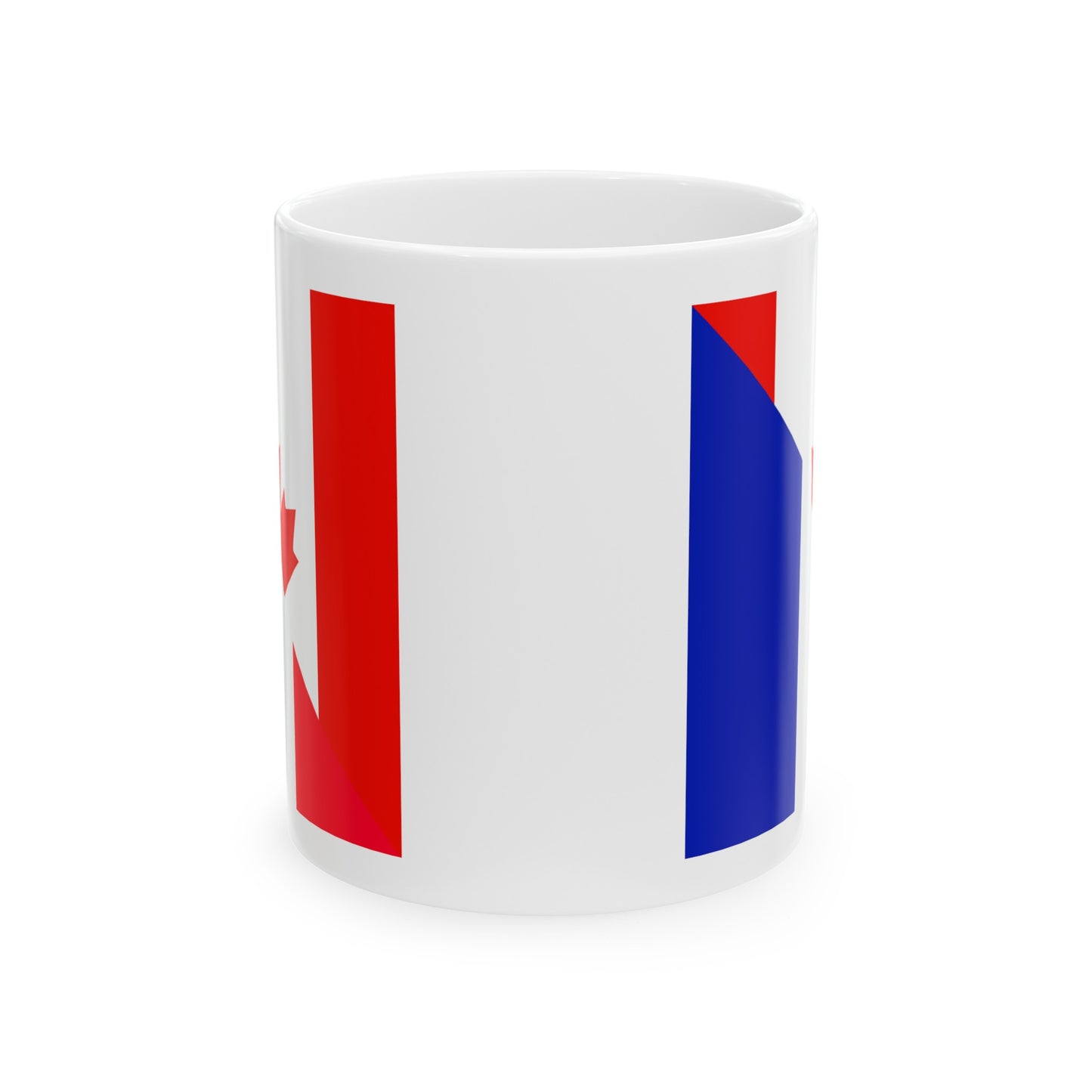 French Canadian Flag France Canada Ceramic Mug 11oz, 15oz Cup