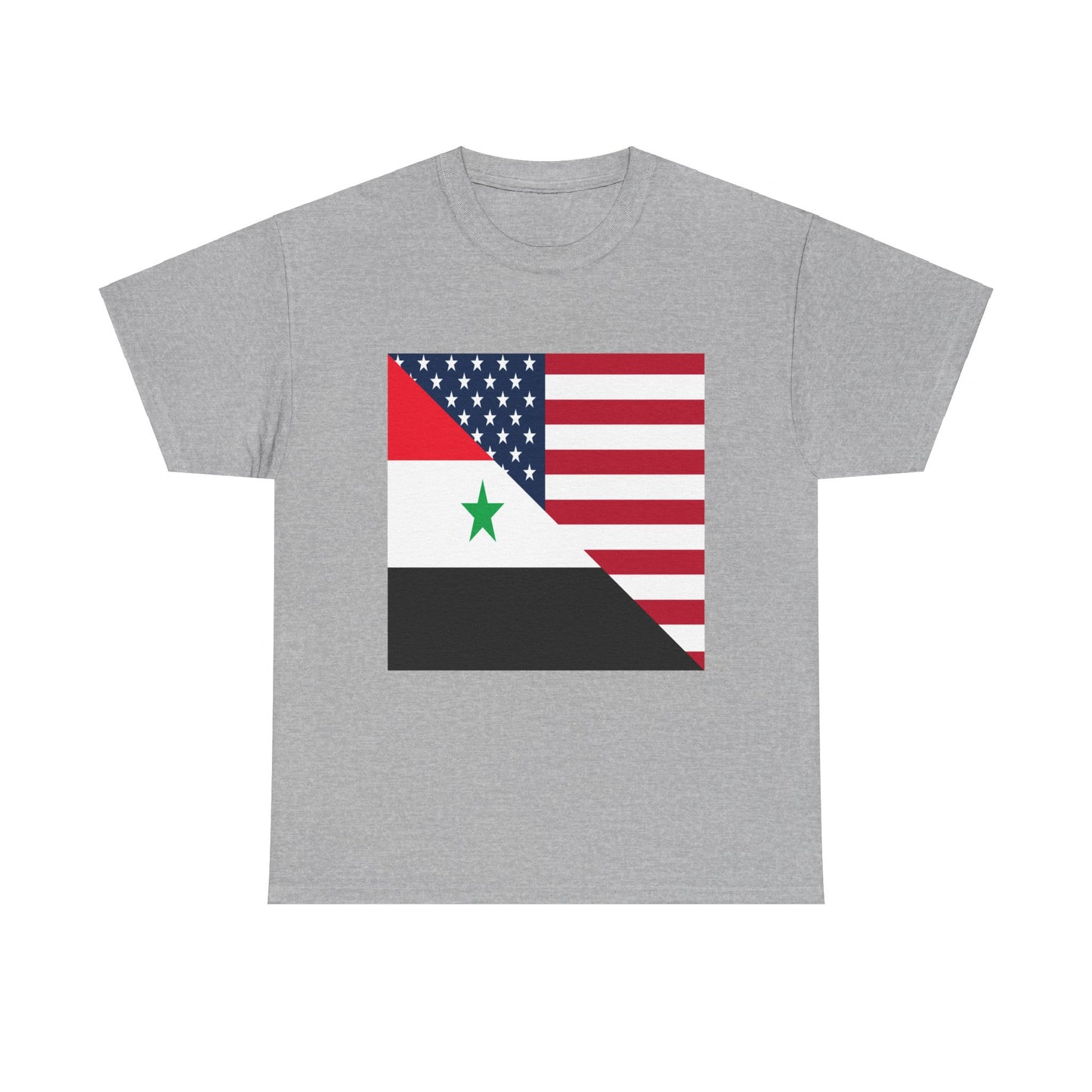 Syrian American Flag Half Syria USA T-Shirt | Unisex Tee Shirt