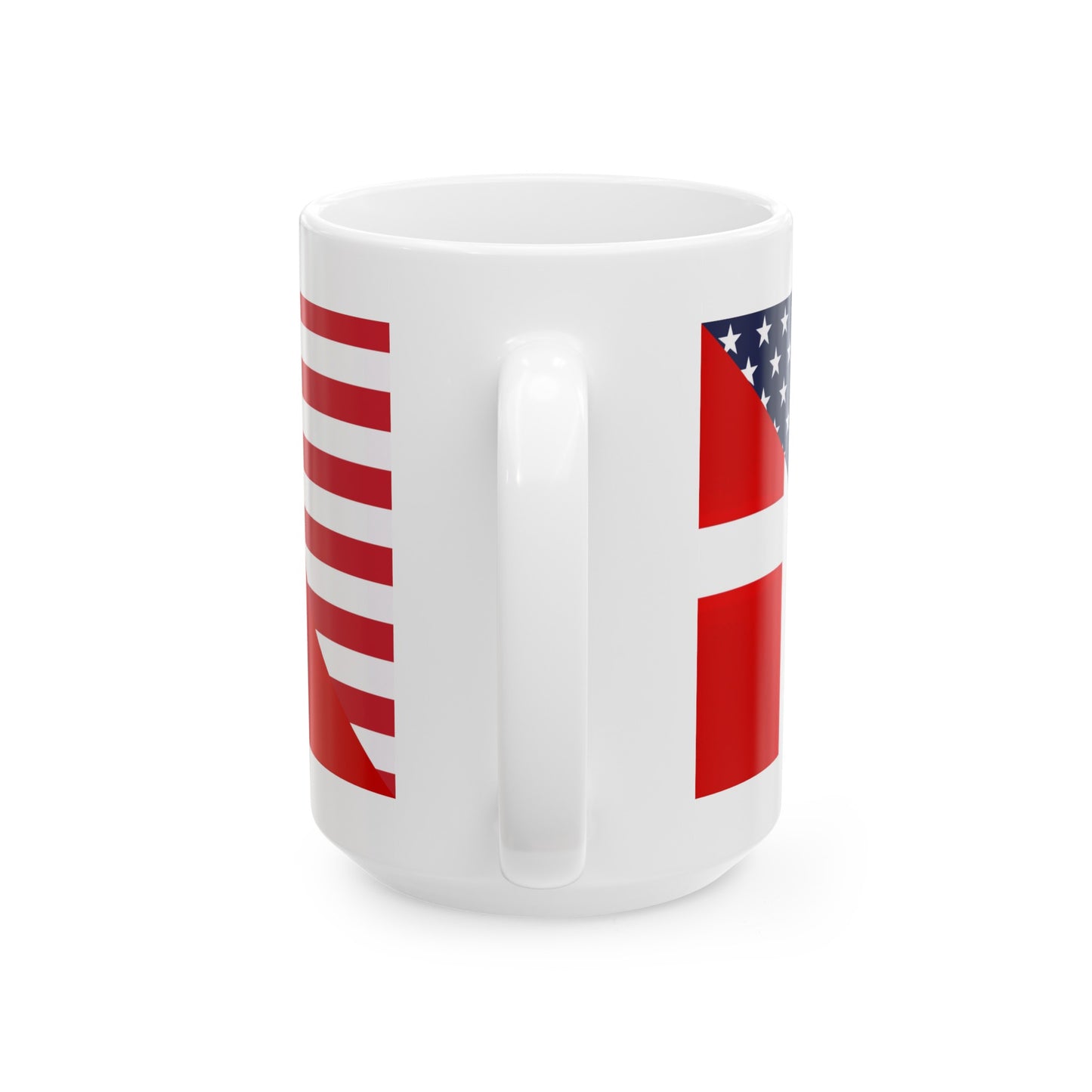 Denmark American Flag Danes Danish USA Ceramic Mug 11oz, 15oz Cup