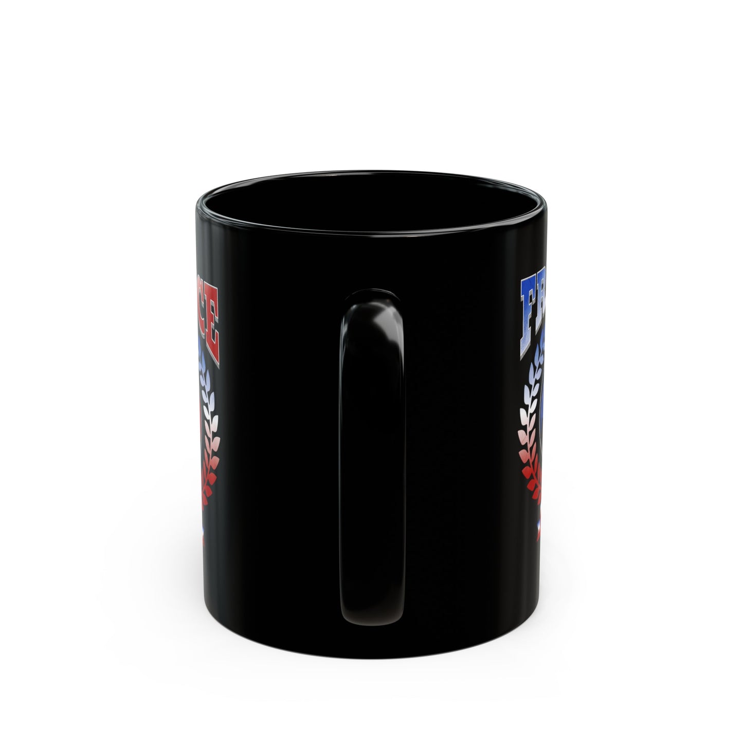 France 2024 Soccer Football Championship Games French Team Black Mug (11oz, 15oz)