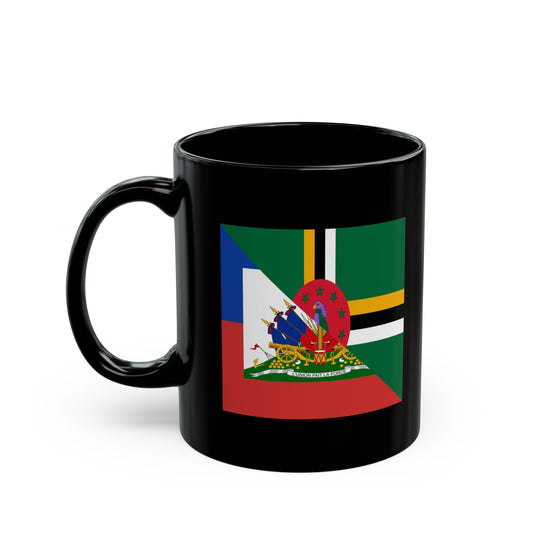 Dominica Haiti Flag Dominican Haitian Black Mug (11oz, 15oz)