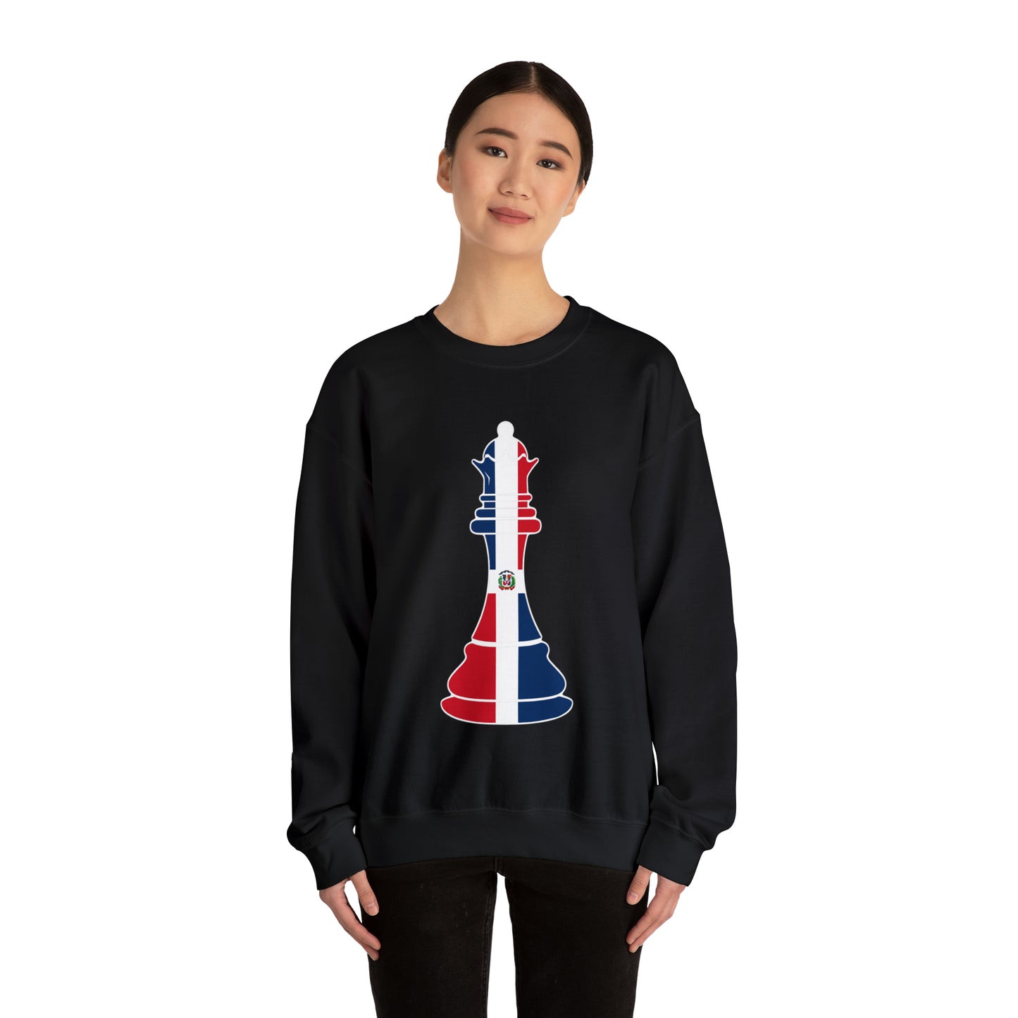 Dominican Republic Queen Flag Chess Piece DR Unisex Sweatshirt