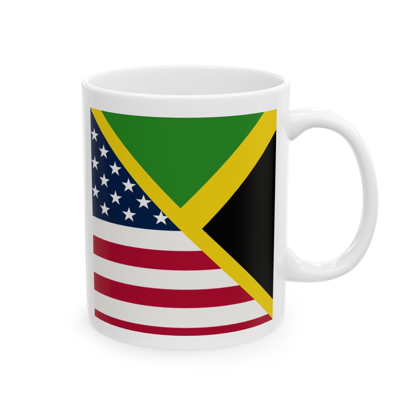 Jamaican American Flag | Jamaica United States Ceramic Mug 11oz, 15oz Cup