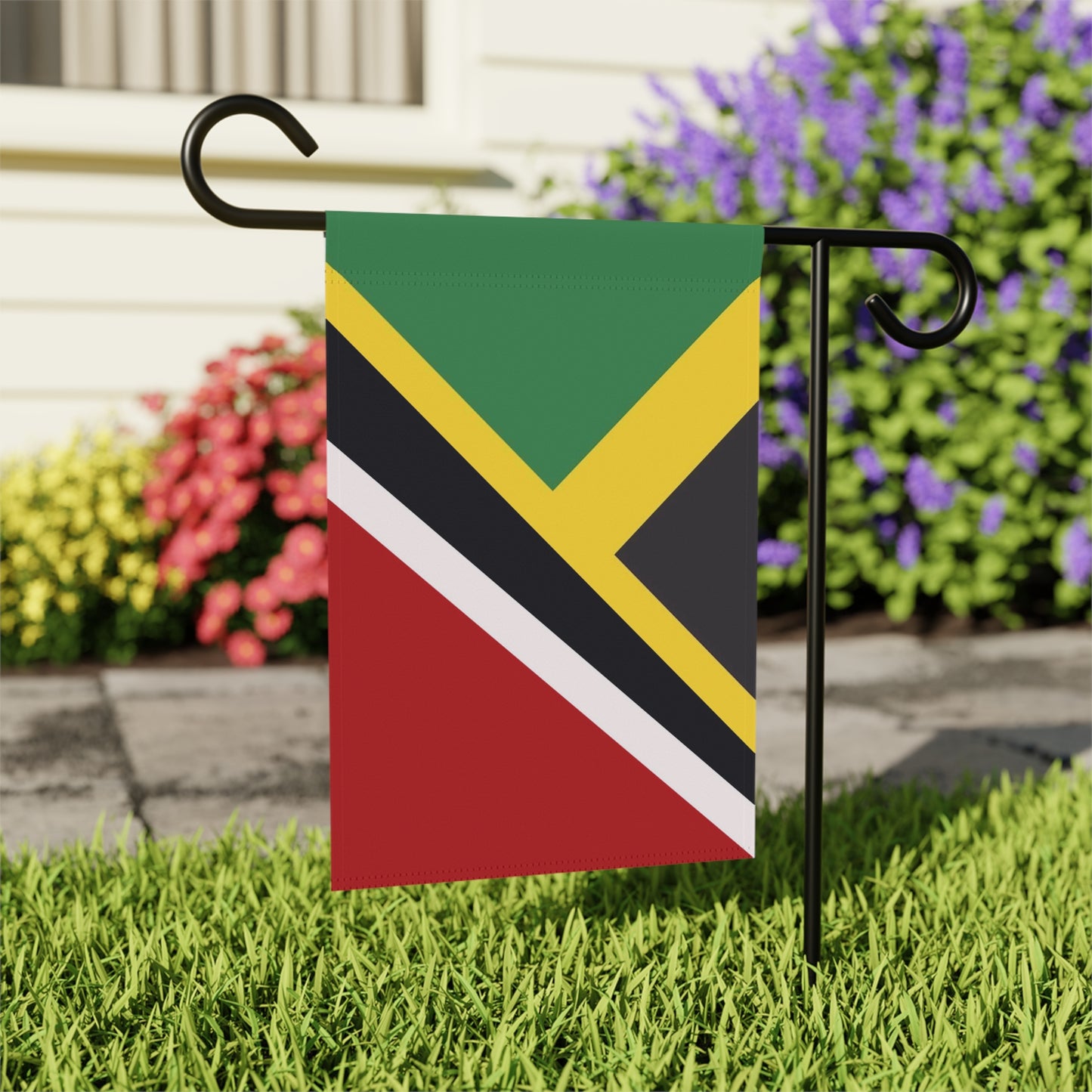 Jamaica Trinidad Flag Jamaican Trini Garden & House Banner