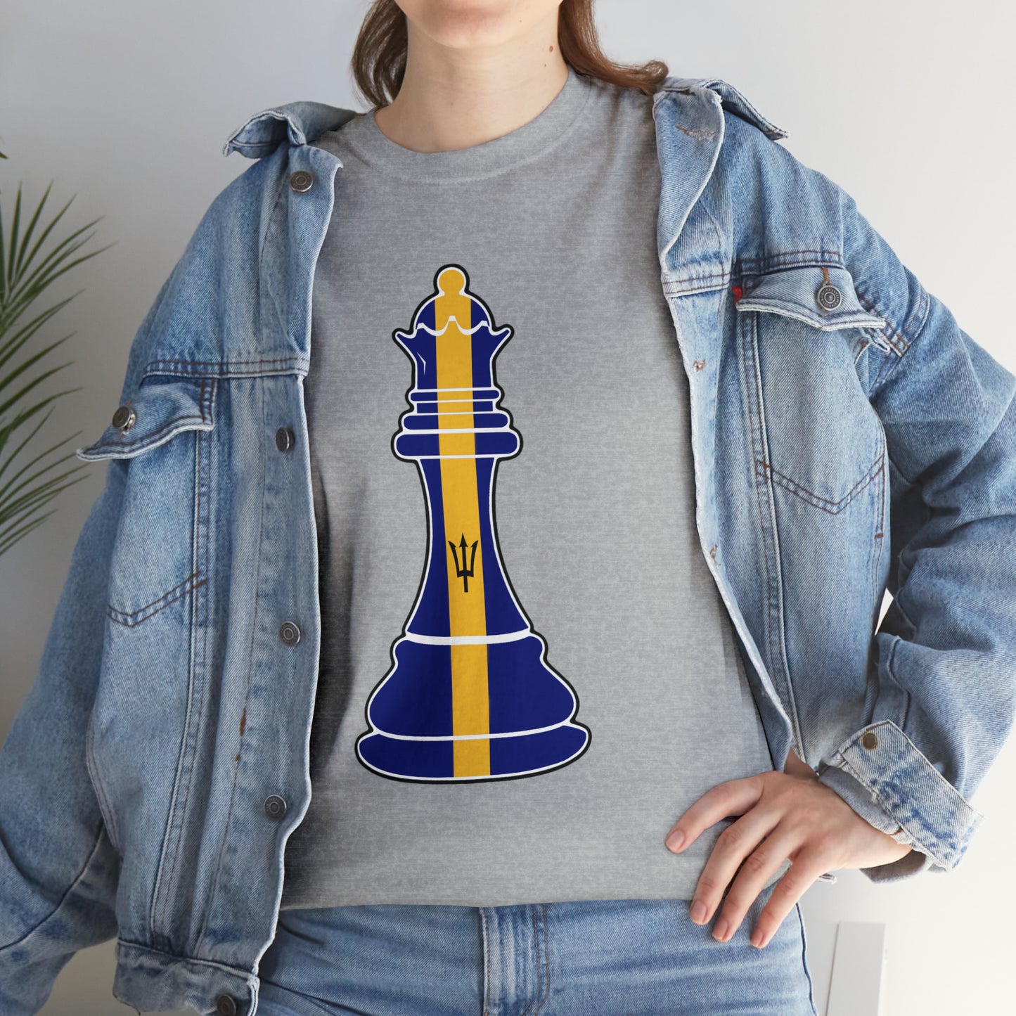 Bajan Queen Flag Chess Piece Barbados T-Shirt | Unisex Tee Shirt