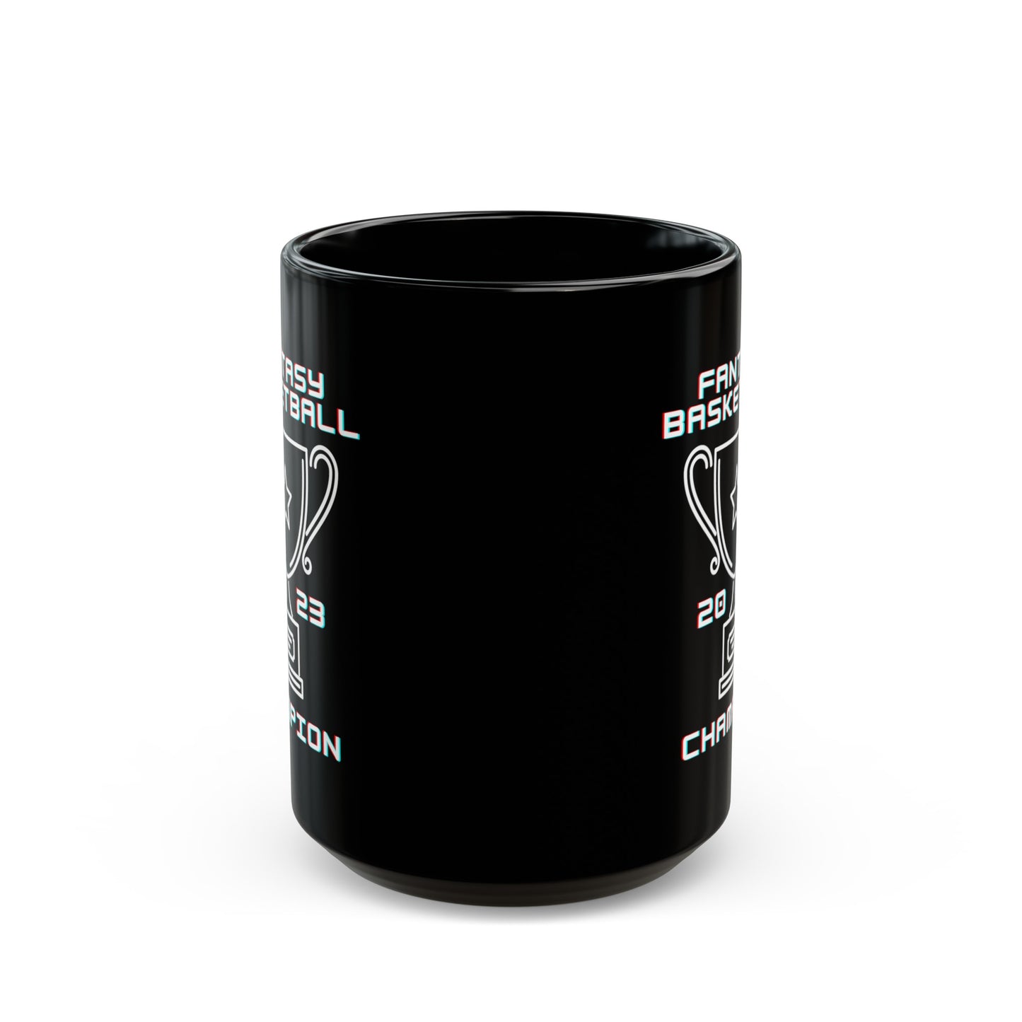 2023 Fantasy Basketball Champion Fantasy Champ Black Mug (11oz, 15oz)