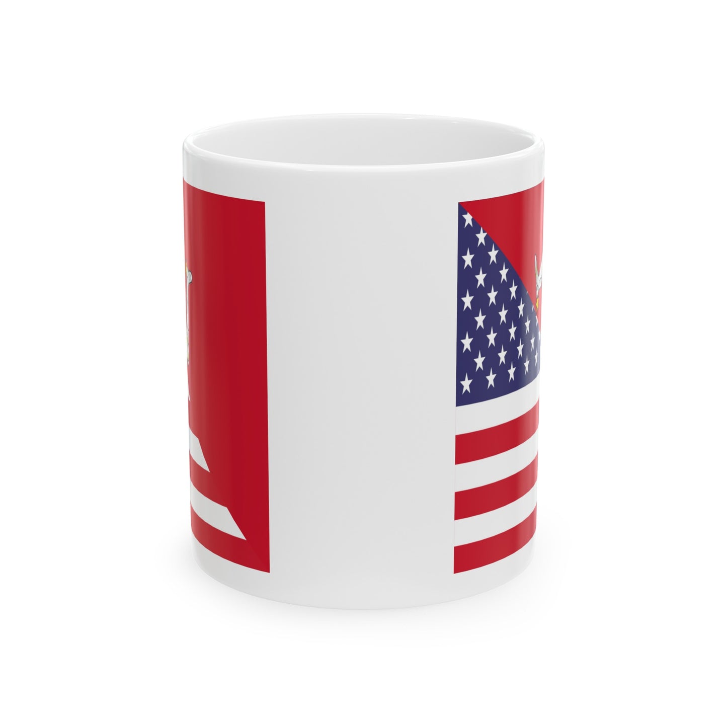 Isle of Man American Flag Manx USA Ceramic Mug 11oz, 15oz Cup