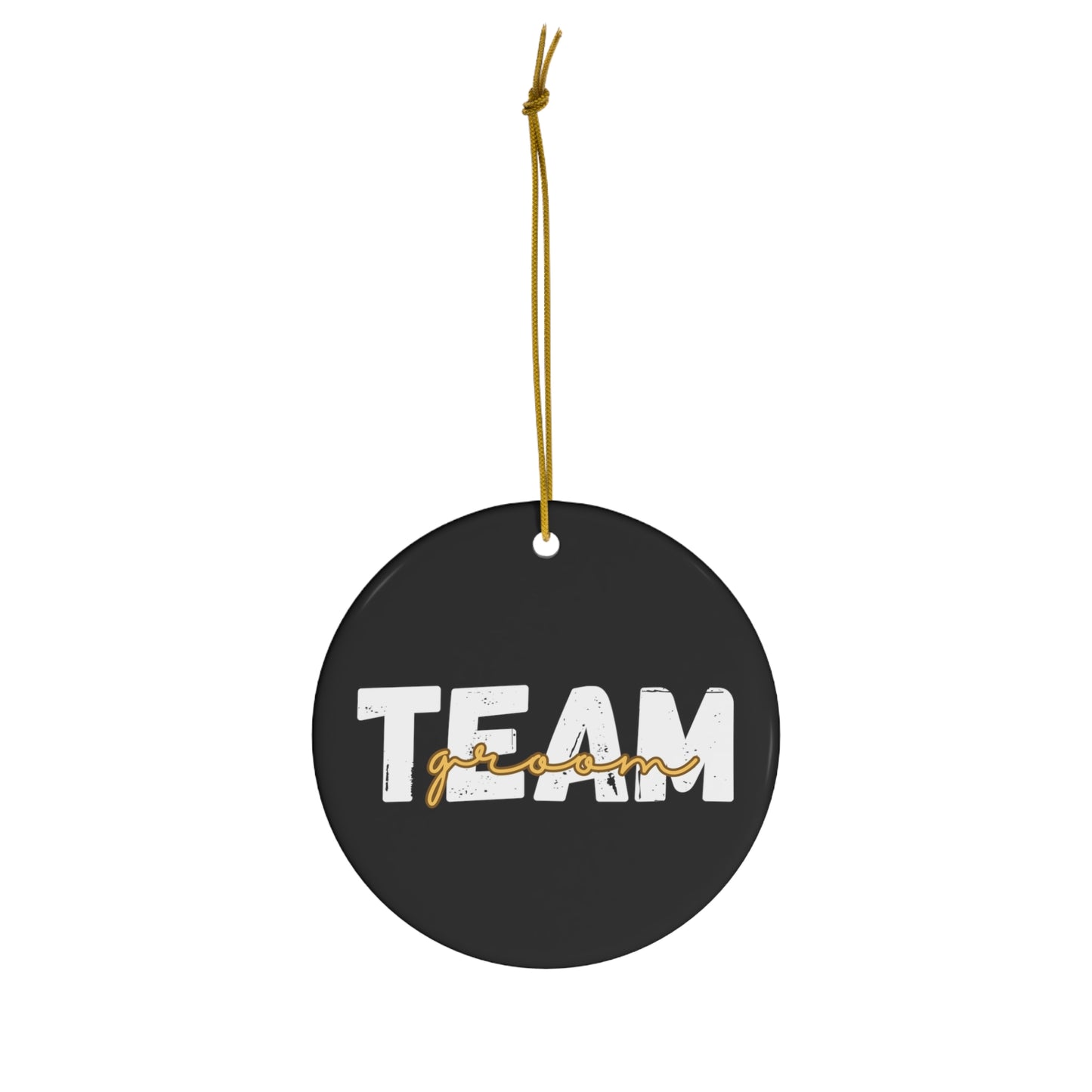 Team Groom Squad Bridal Shower Bachelor Wedding Gift Ceramic Ornament | Christmas Tree Ornaments