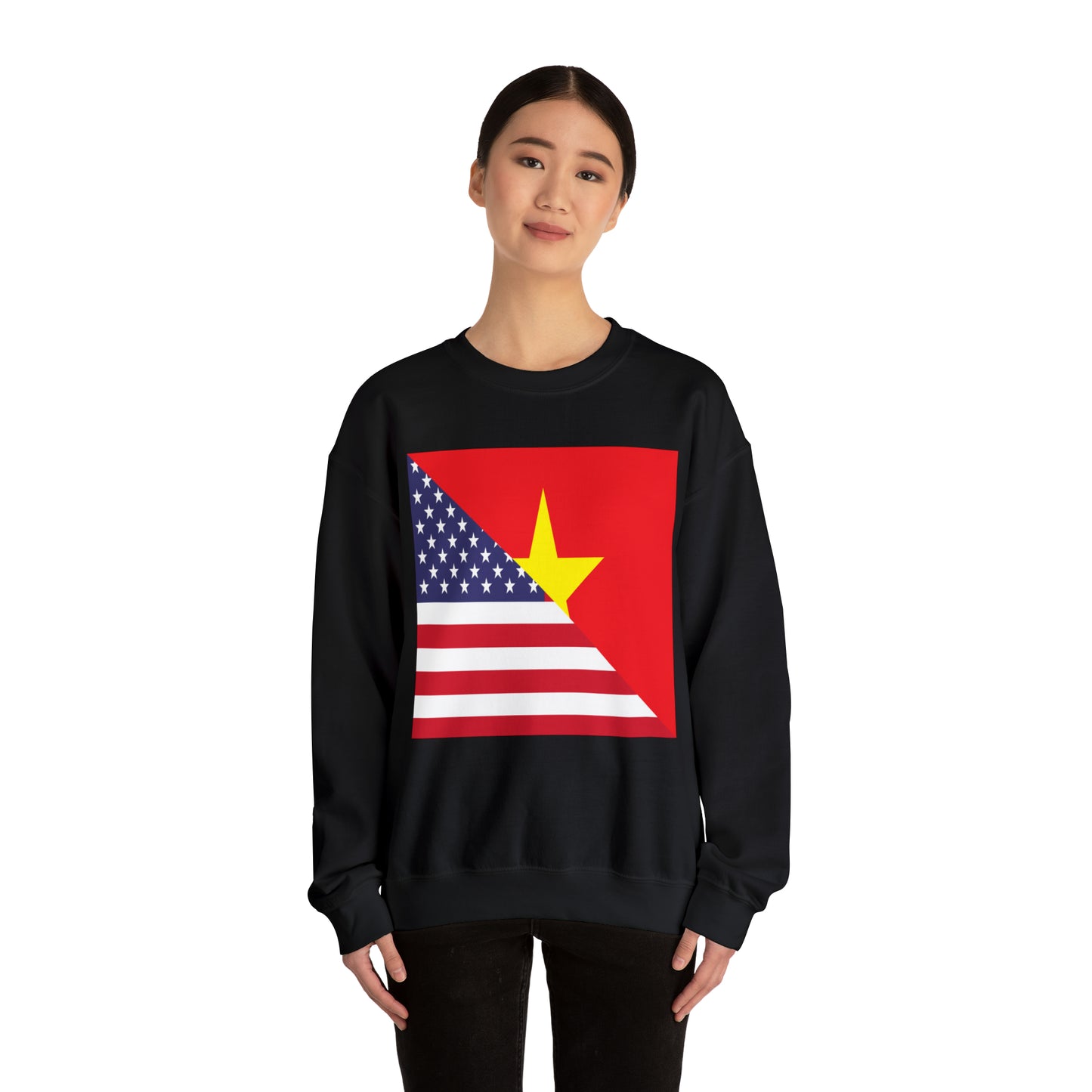 Vietnamese American Flag Half Vietnam USA Unisex Sweatshirt