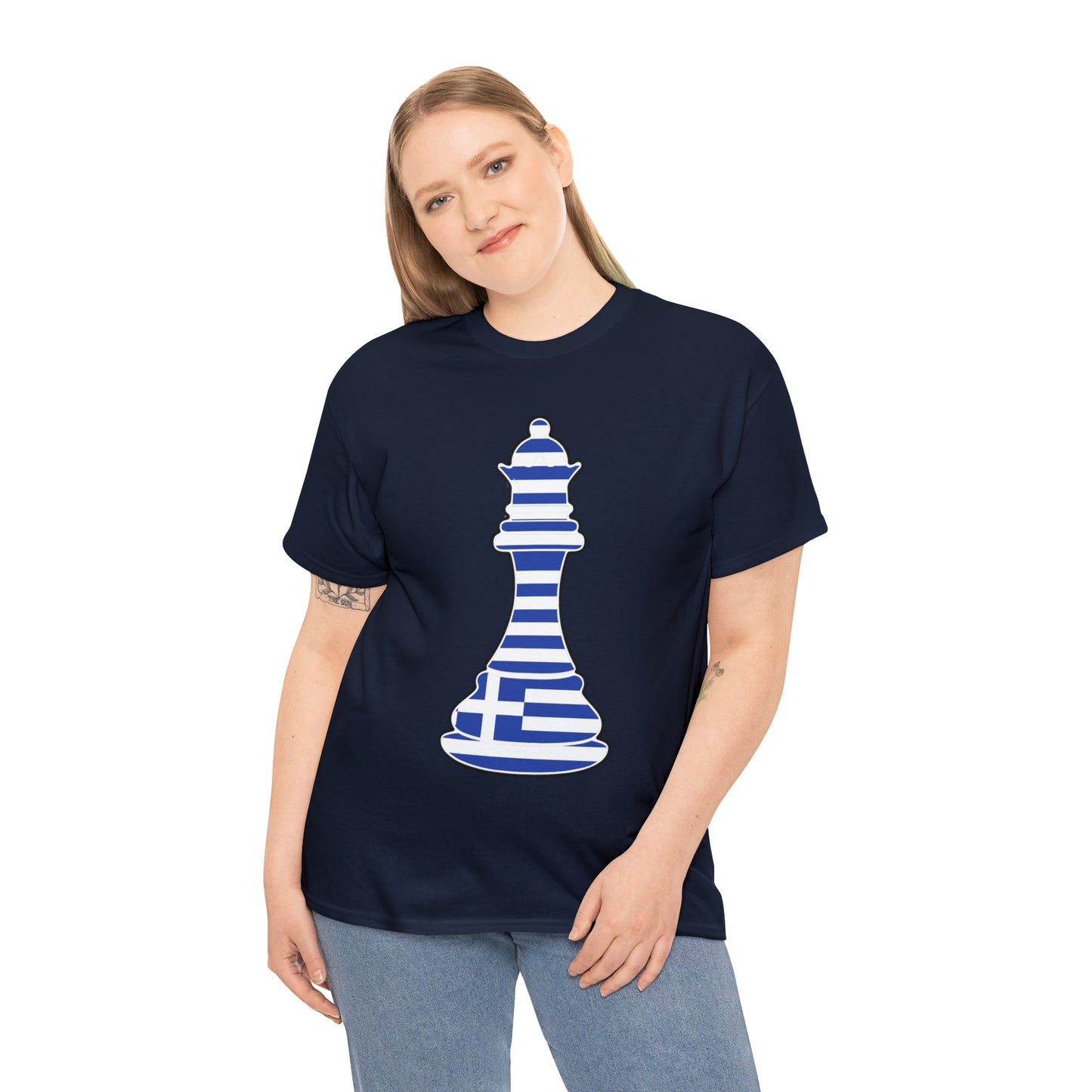 Greek Queen Flag Chess Piece Greece T-Shirt | Unisex Tee Shirt