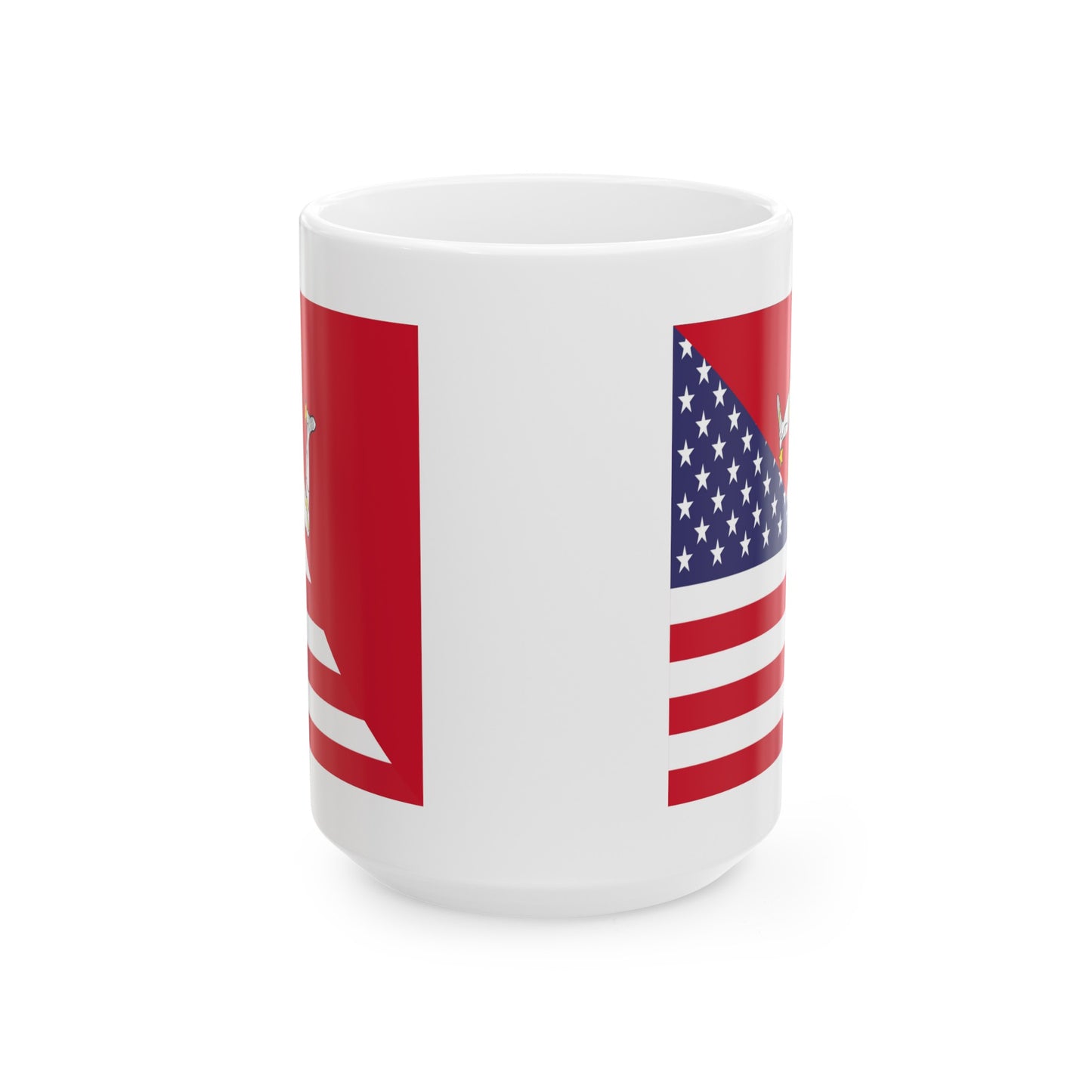 Isle of Man American Flag Manx USA Ceramic Mug 11oz, 15oz Cup