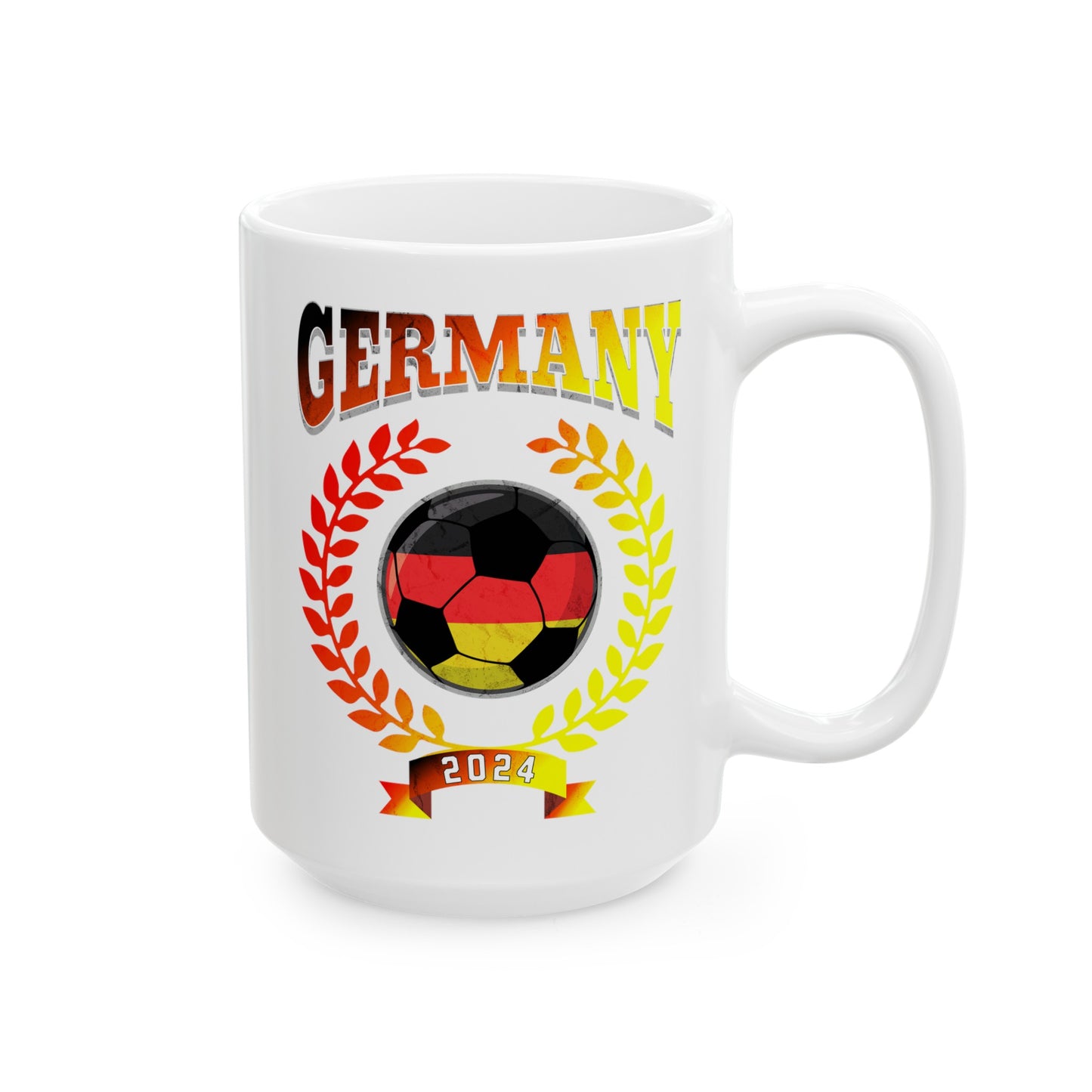 Germany 2024 Soccer Football Championship Games German Team Ceramic Mug 11oz, 15oz Cup