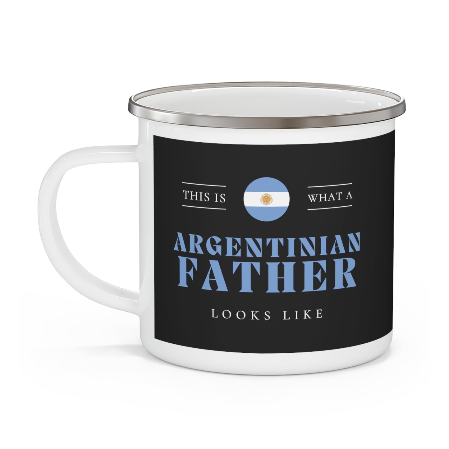 Argentinian Dad Looks Like Argentina Father 12oz Enamel Mug