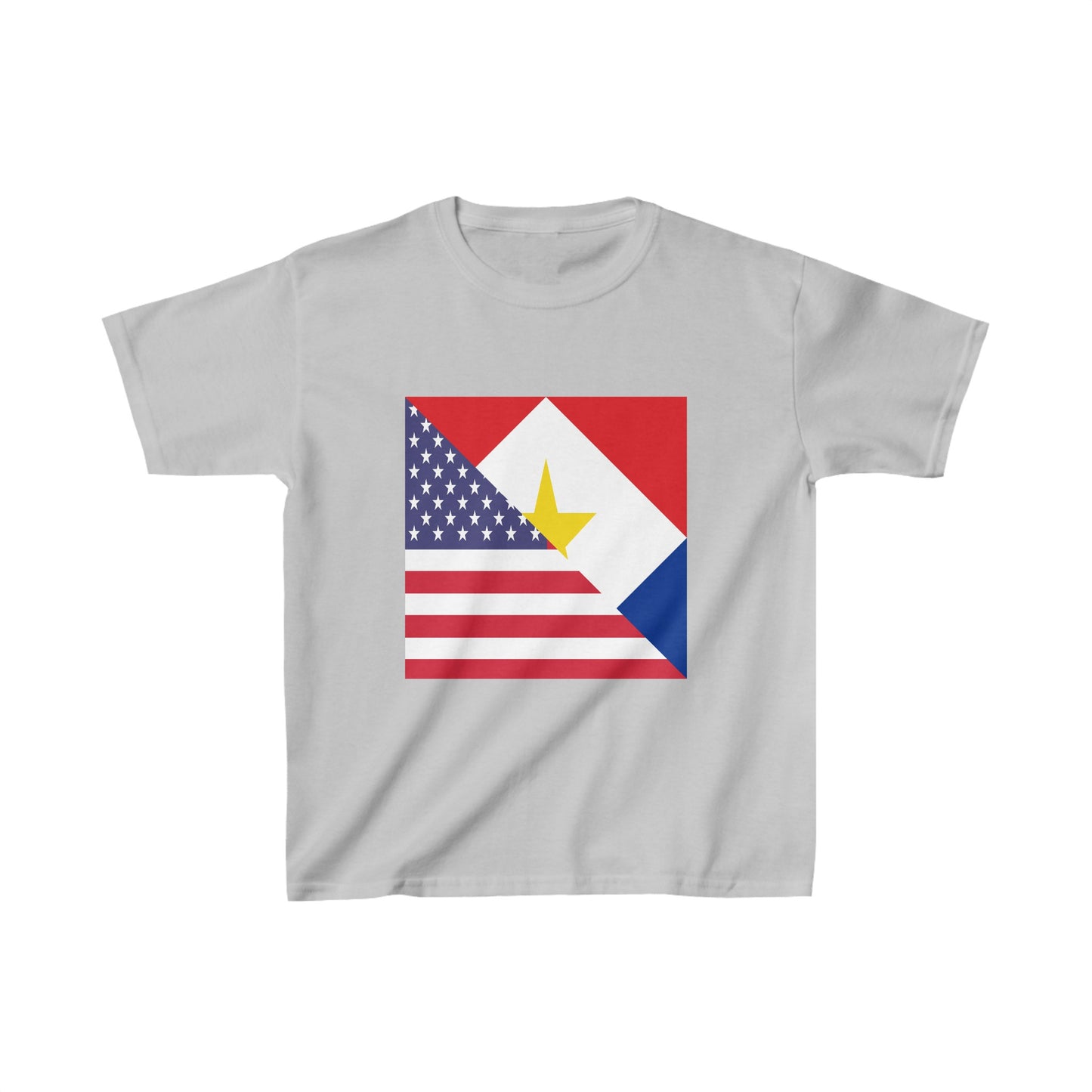 Kids Saba American Flag Half Sabaean USA T-Shirt | Unisex Tee Shirt