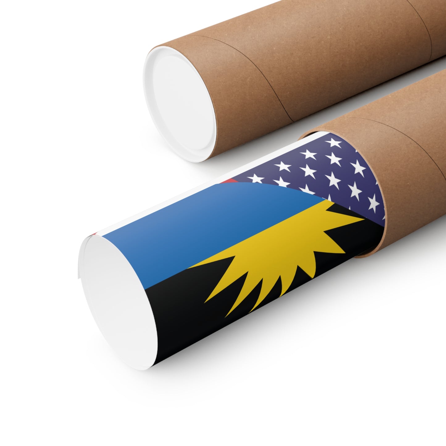 Antigua and Barbuda American Flag Antiguan USA Premium Matte Poster