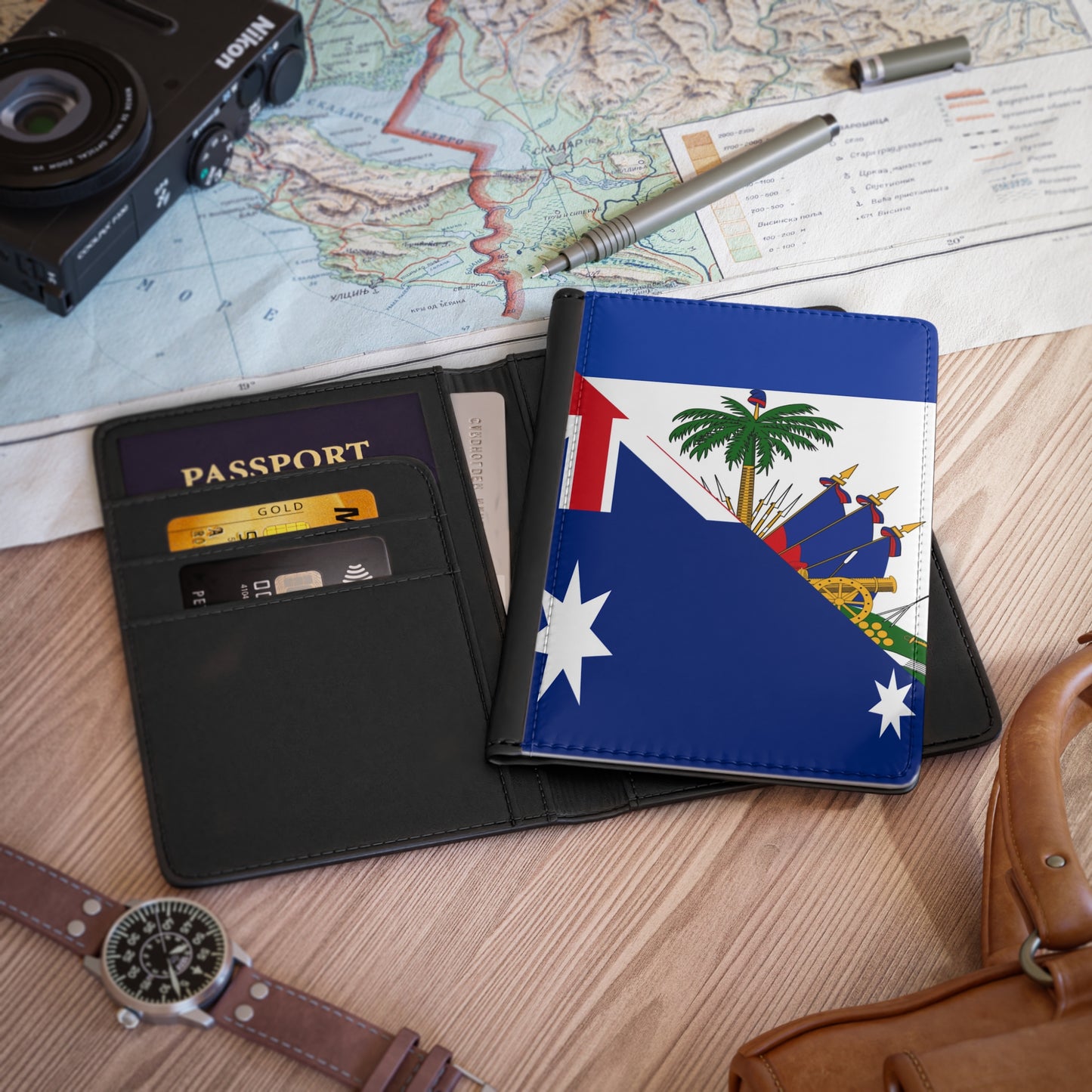 Australian Haitian Flag Australia Haiti Passport Cover