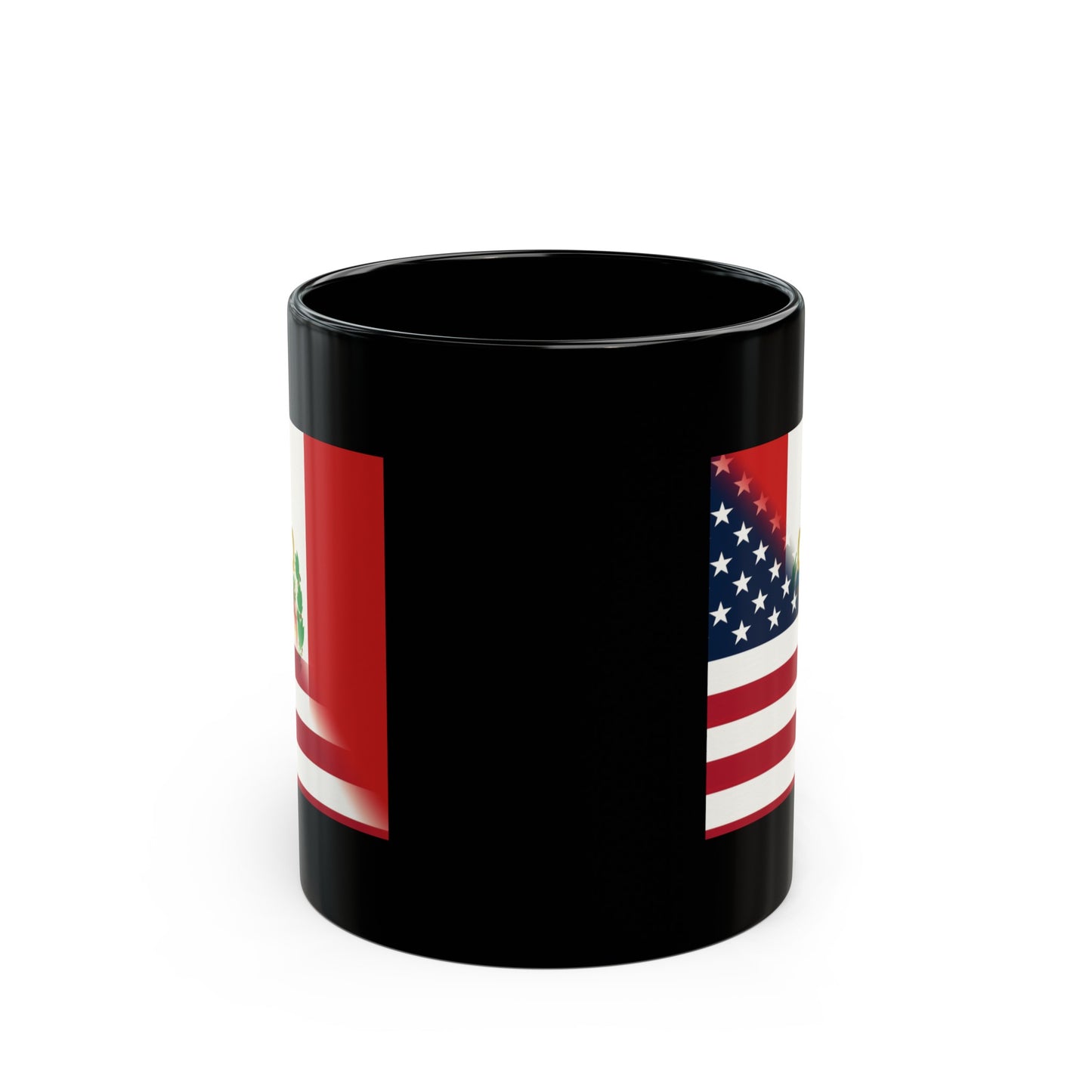 Peruvian USA Flag Peru American Black Mug (11oz, 15oz)