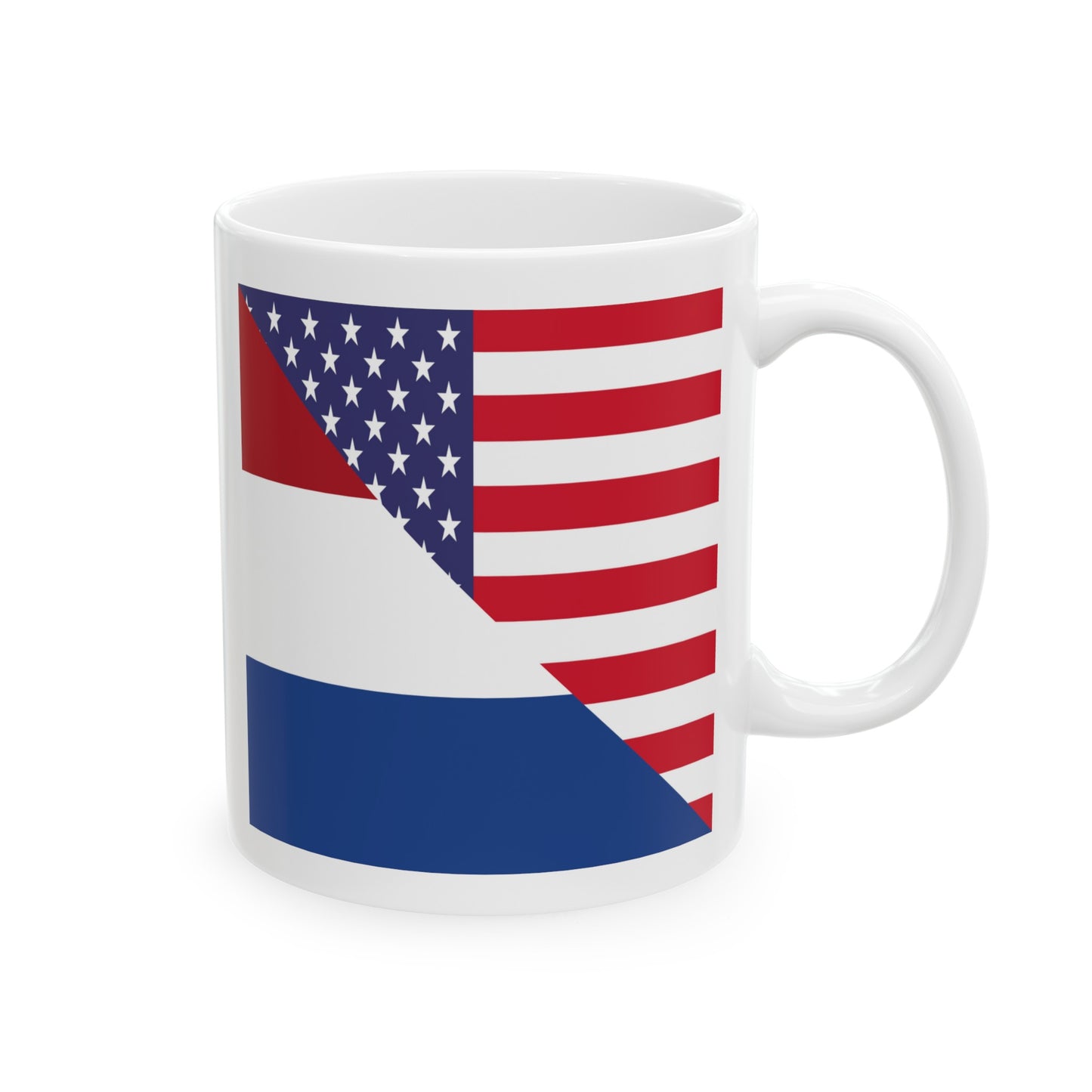 Netherlands American Flag USA Ceramic Mug 11oz, 15oz Cup