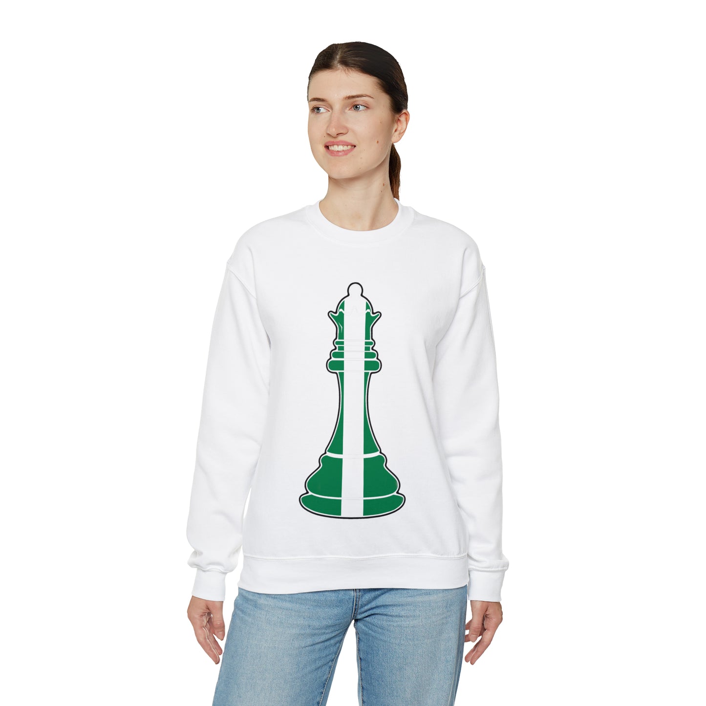 Nigerian Queen Flag Chess Piece Nigeria Unisex Sweatshirt