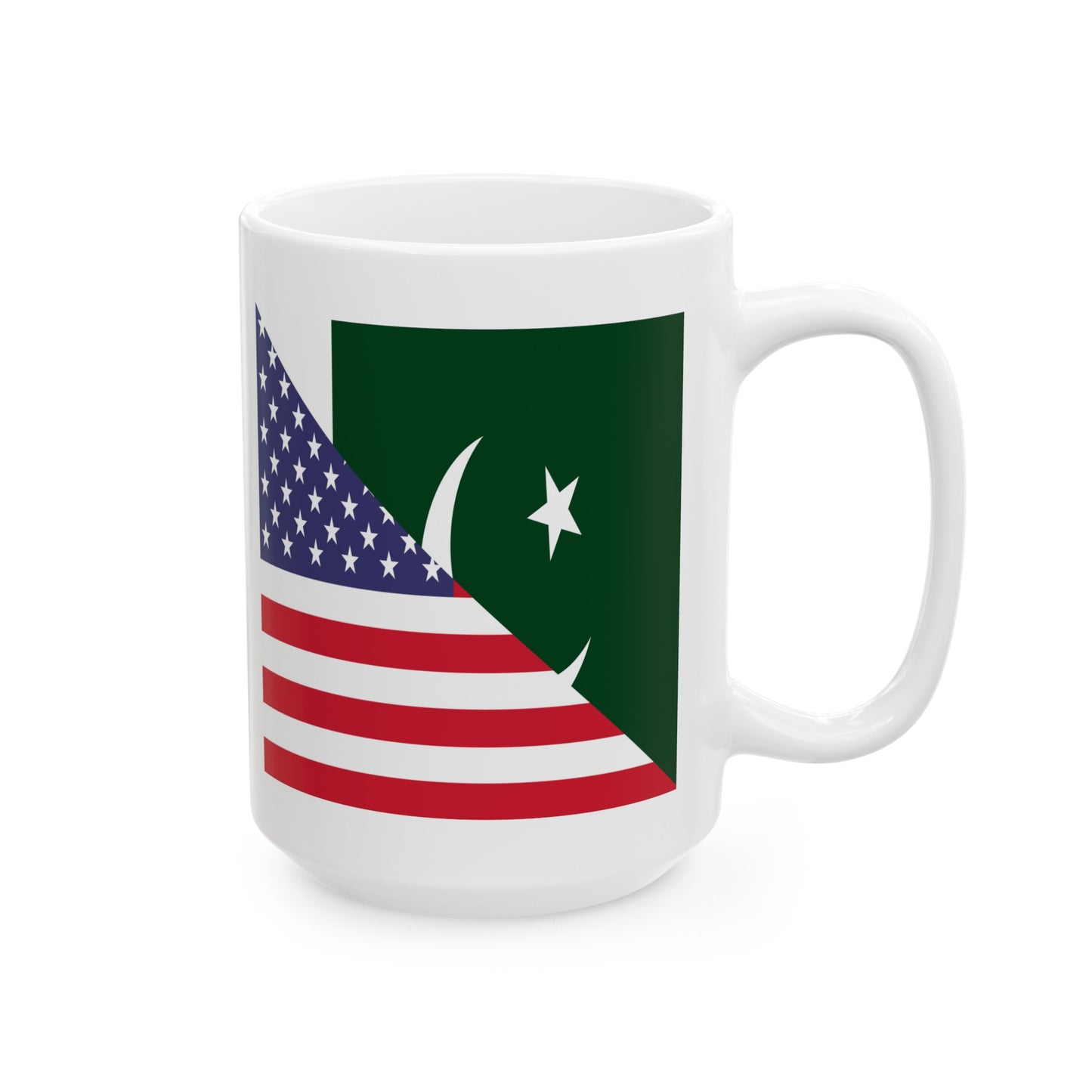 Pakistani American Flag Pakistan USA Ceramic Mug 11oz, 15oz Cup