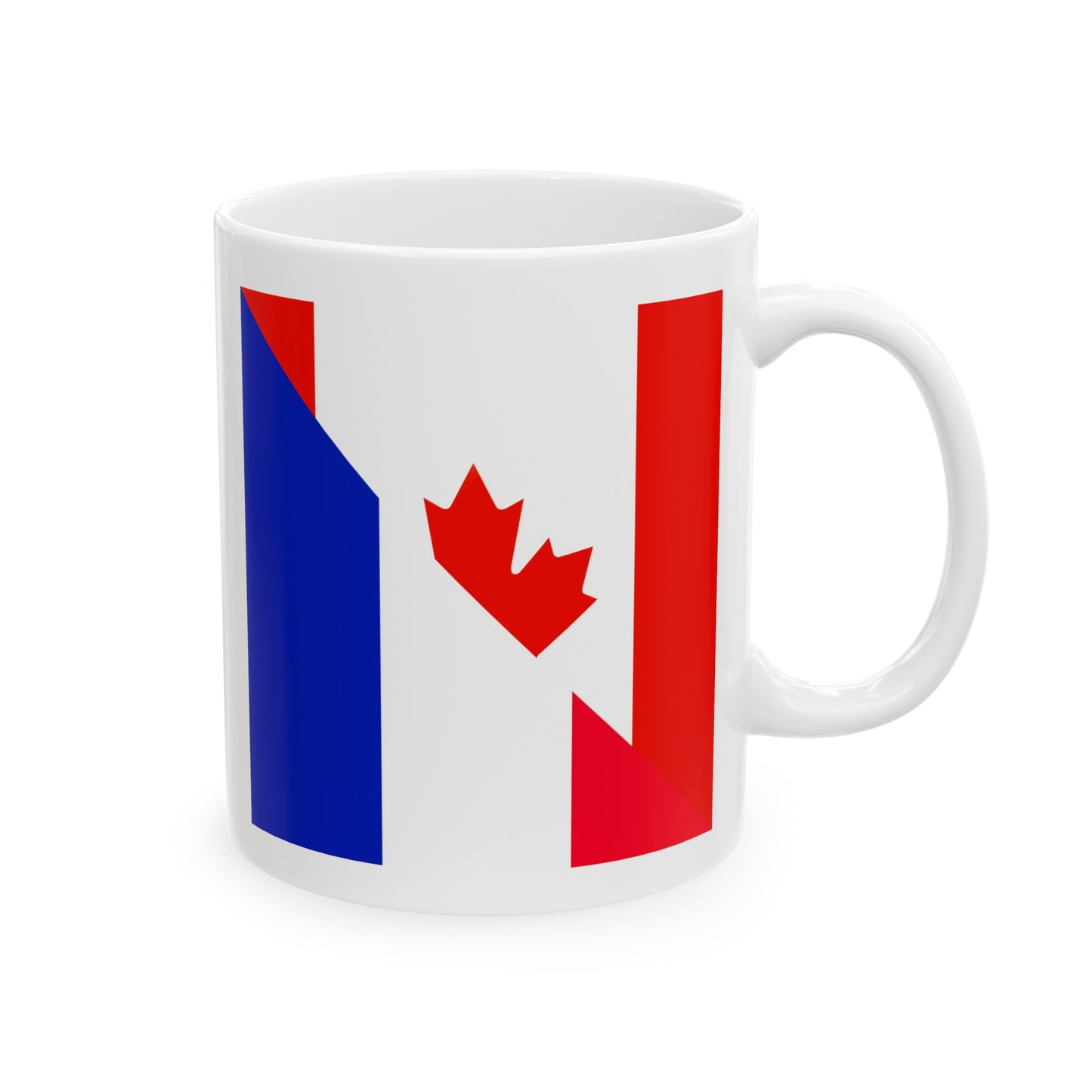 French Canadian Flag France Canada Ceramic Mug 11oz, 15oz Cup