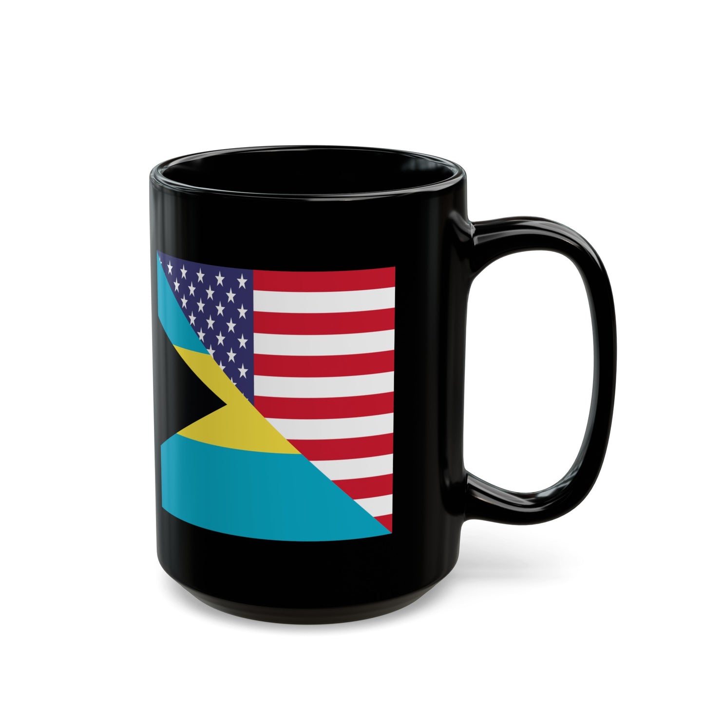 Bahamas American Flag Bahamian USA Black Mug (11oz, 15oz)