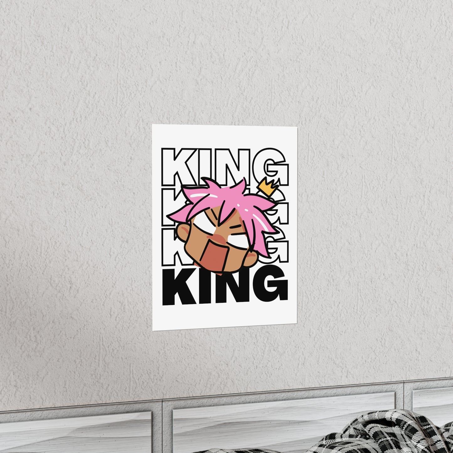 Anime King Royalty Crown Premium Matte Poster