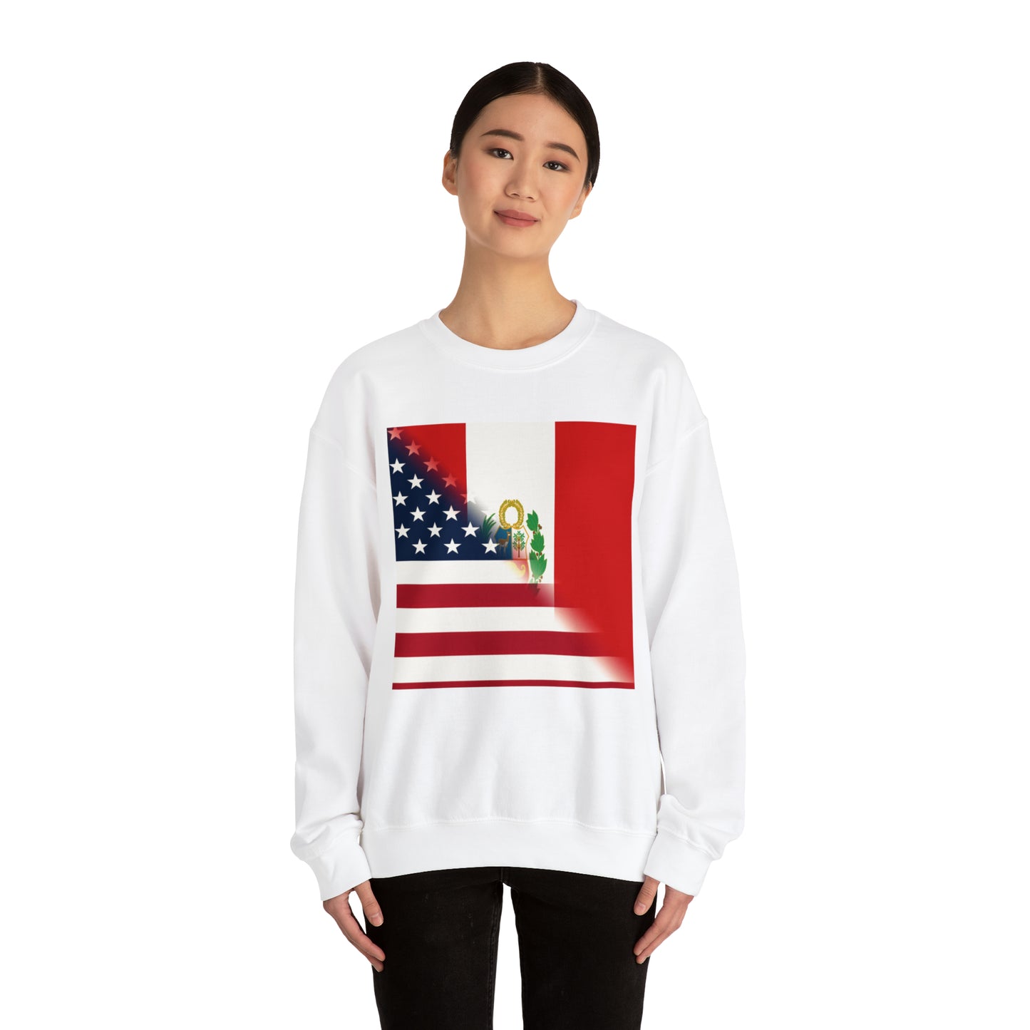 Peru America Flag | Peruvian American Flag Unisex Sweatshirt