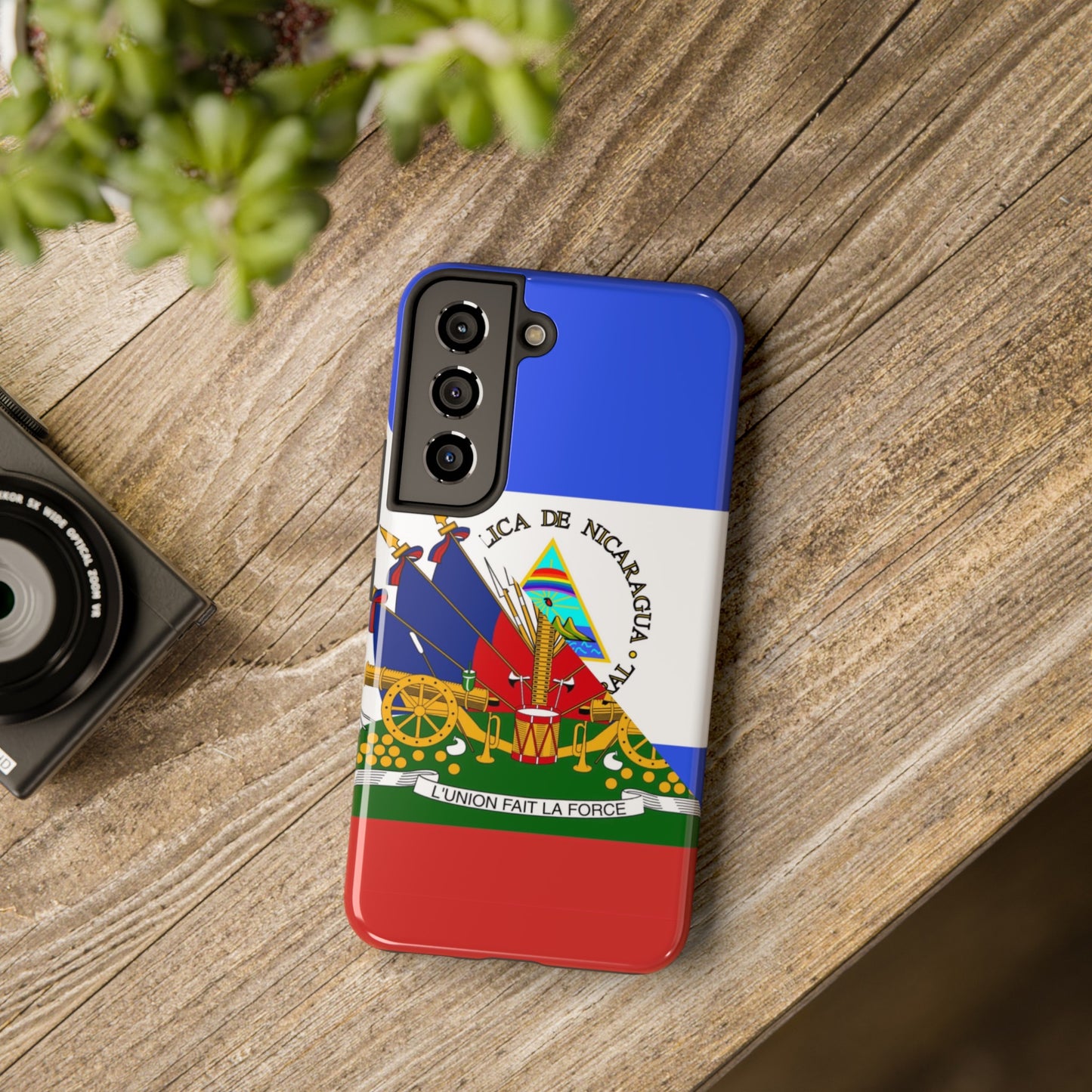 Haiti Nicaragua Flag Haitian Nicaraguan Tough Phone Cases