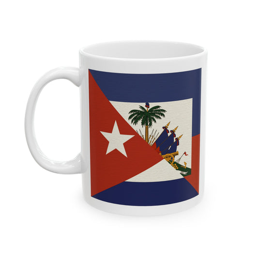 Haiti Cuba Flag | Haitian Cuban Ayiti Cubano Ceramic Mug 11oz, 15oz Cup