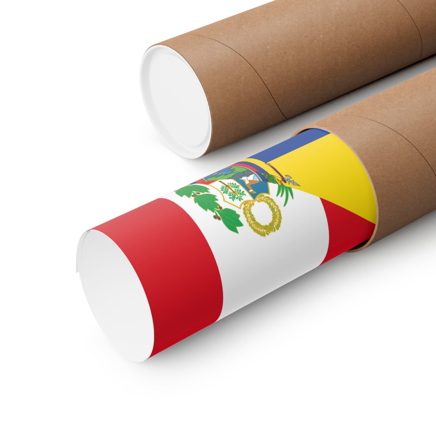 Peru Ecuador Flag Peruvian Ecuadorian Premium Matte Poster