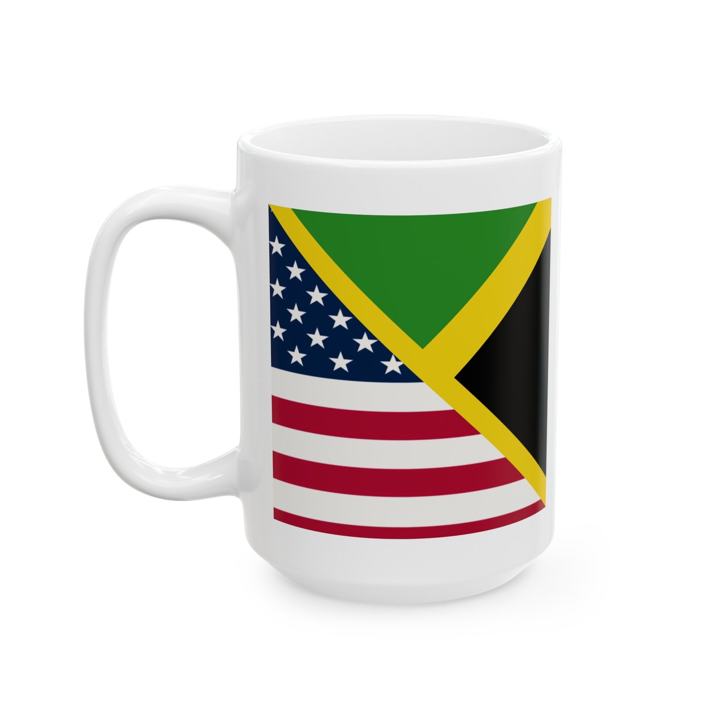 Jamaican American Flag | Jamaica United States Ceramic Mug 11oz, 15oz Cup