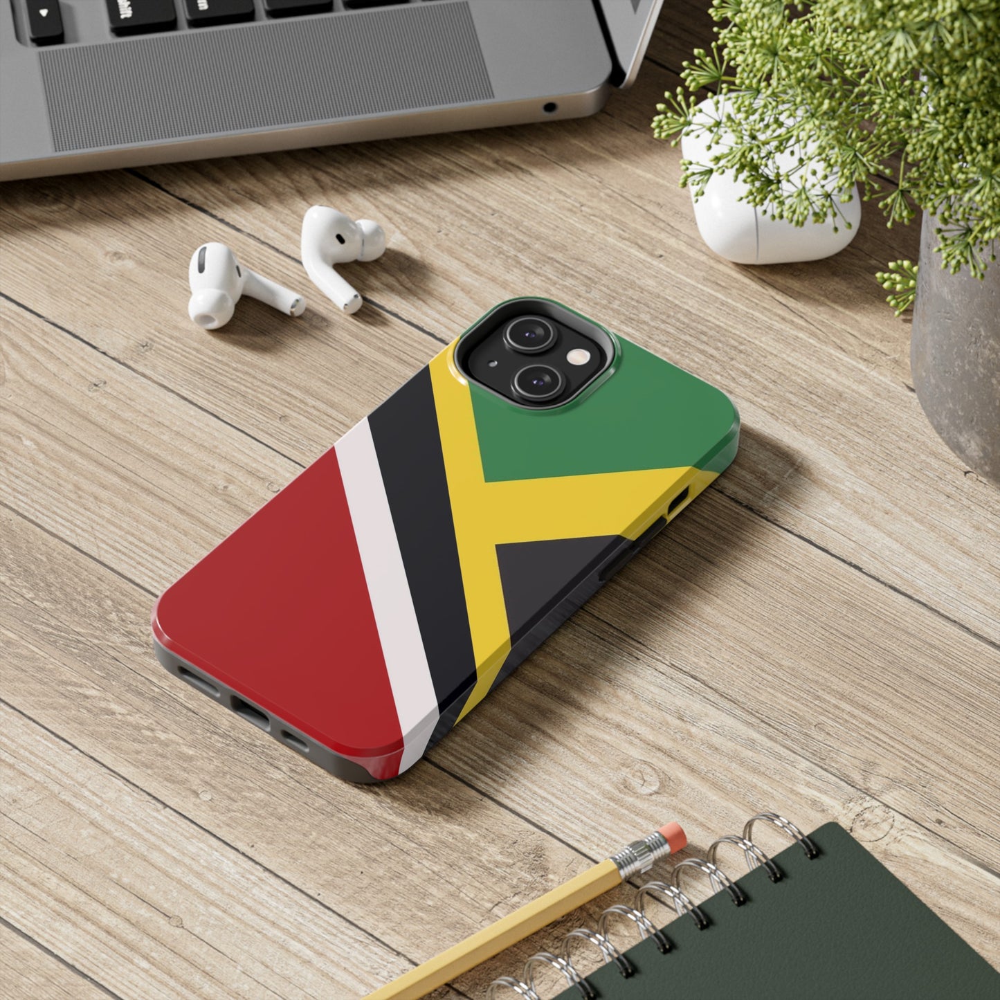 Jamaica Trinidad Flag Jamaican Trini Tough Phone Cases