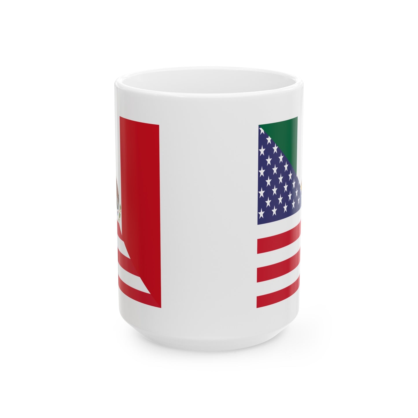 Mexico America Flag | Half US Mexican Ceramic Mug 11oz, 15oz Cup