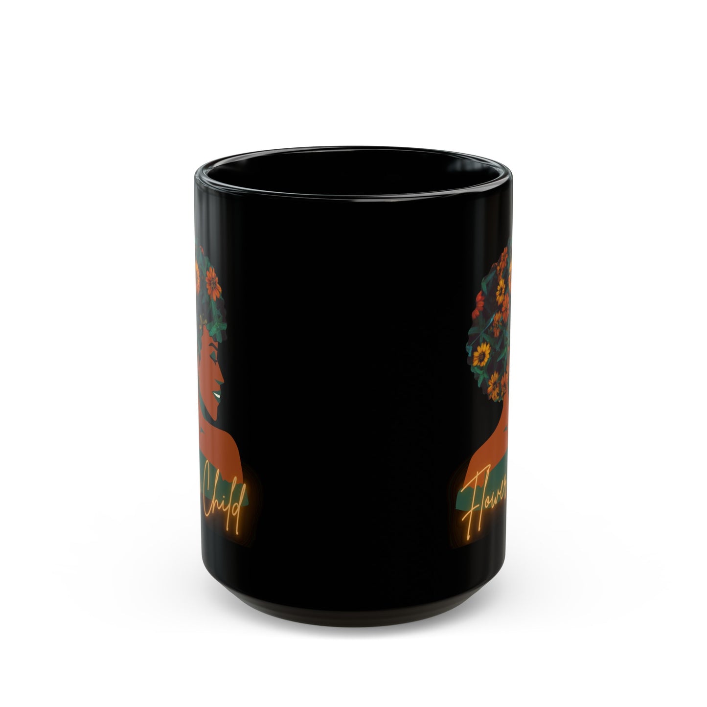 Flower Child Black Black Mug (11oz, 15oz)