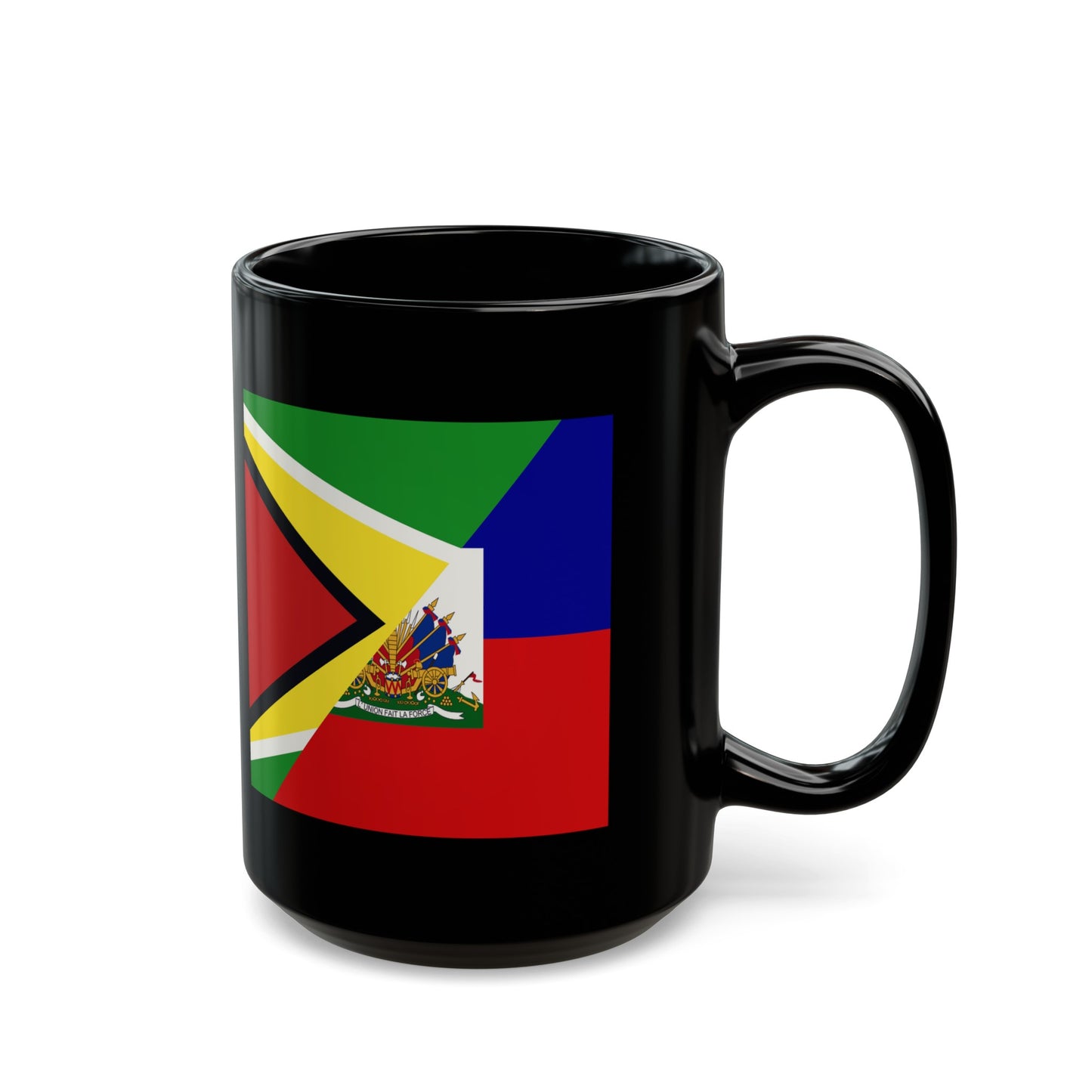 Haiti Guyana Flag Haitian Guyanese Black Mug (11oz, 15oz)